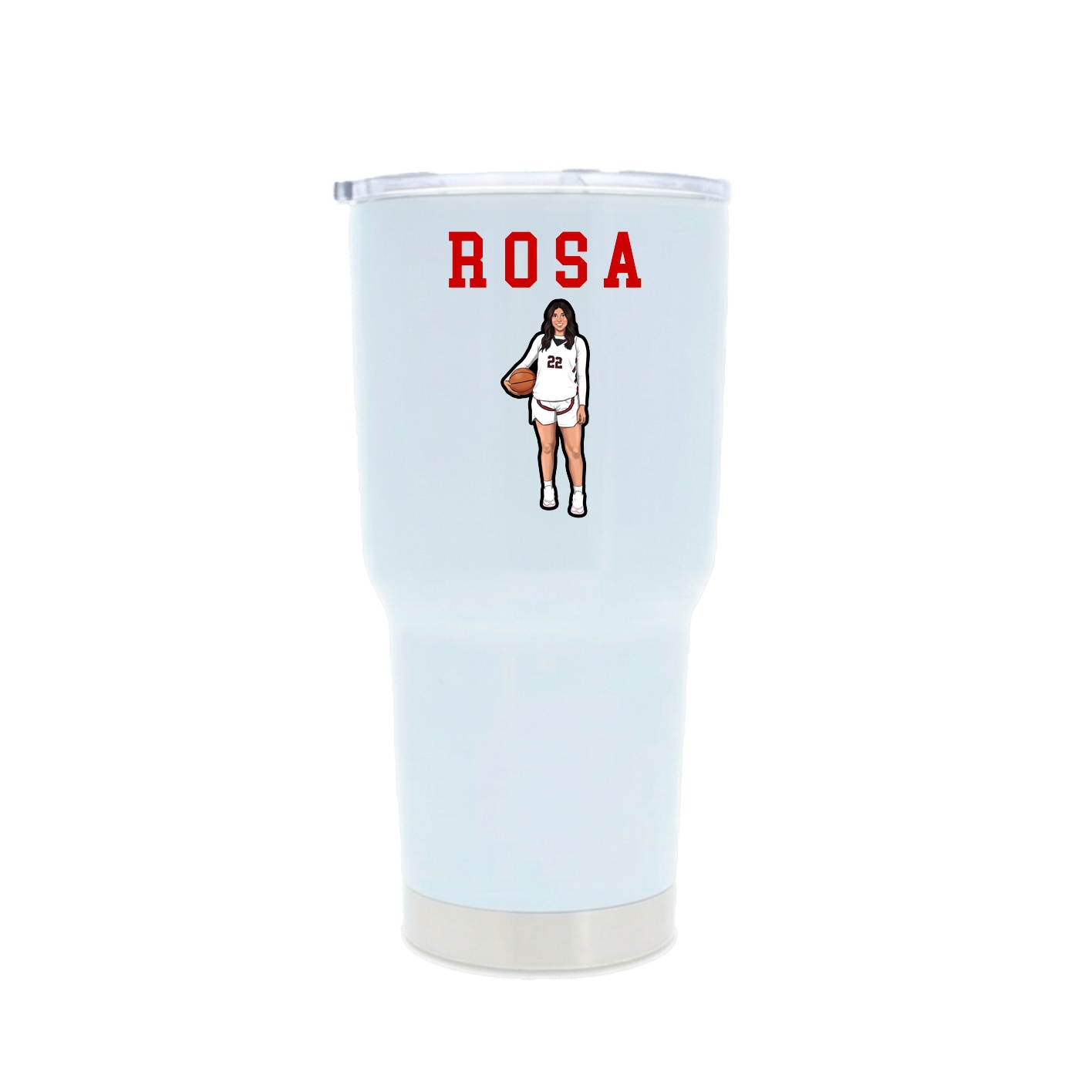 30oz Stainless Steel Tumbler — Shirsey in White