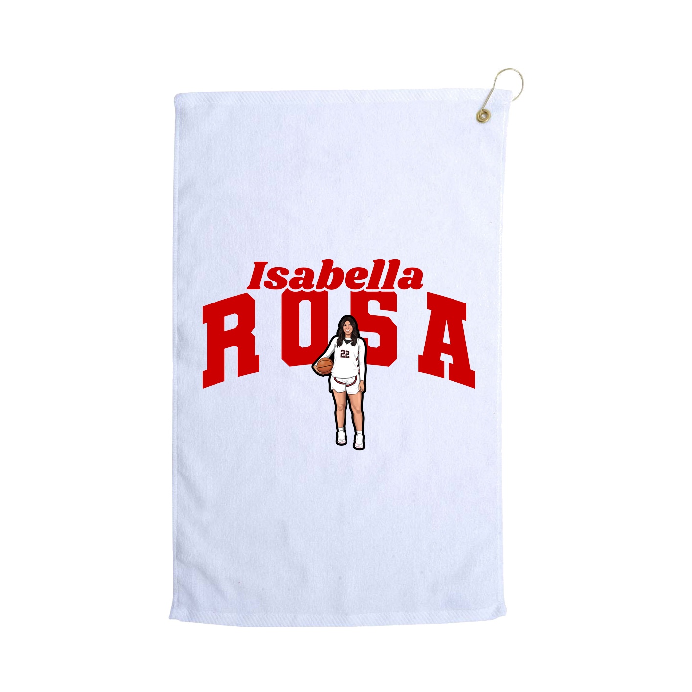 Golf Towel — Signature Arch in White