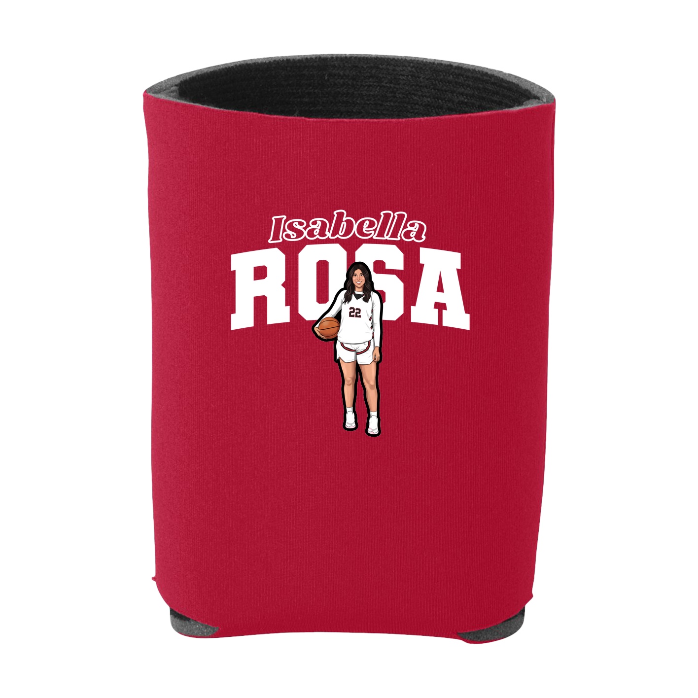 Can Holder — Name Arch in Red