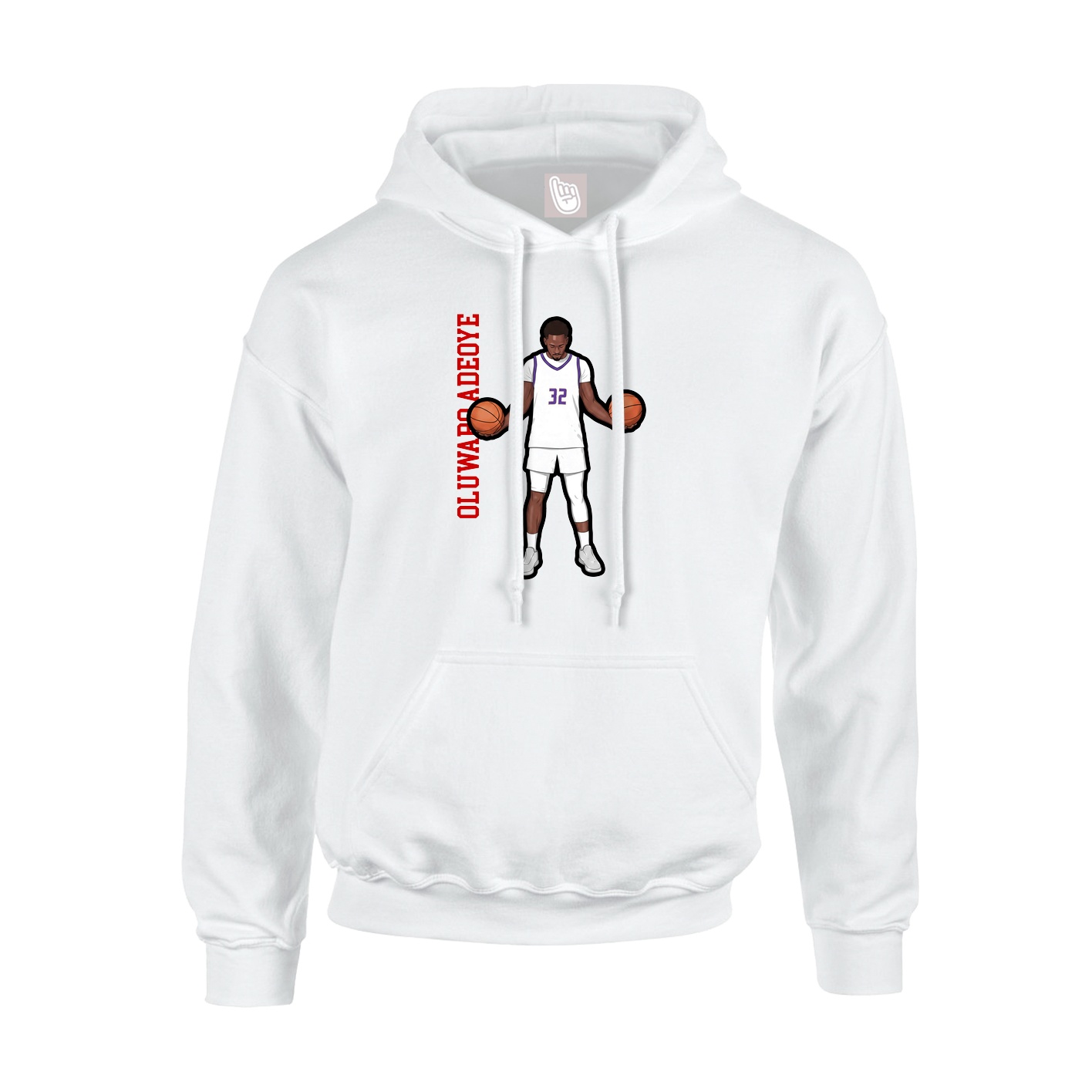 Hoodie — Name Vertical in White