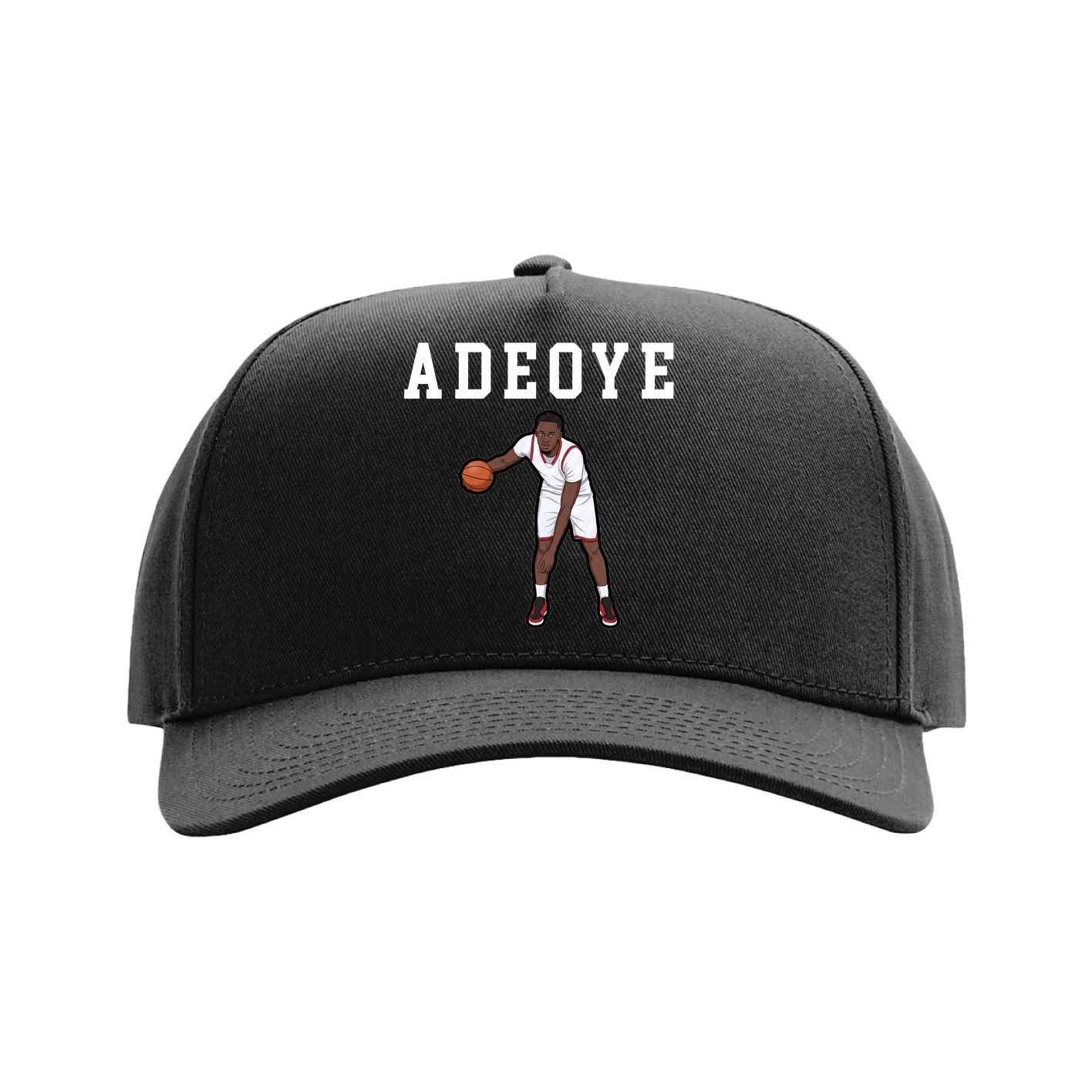 Full Fabric Five-Panel Champ Cap — Shirsey in Black