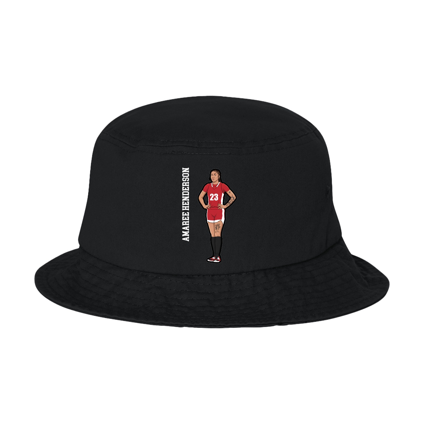 Bucket Cap — Name Vertical in Black