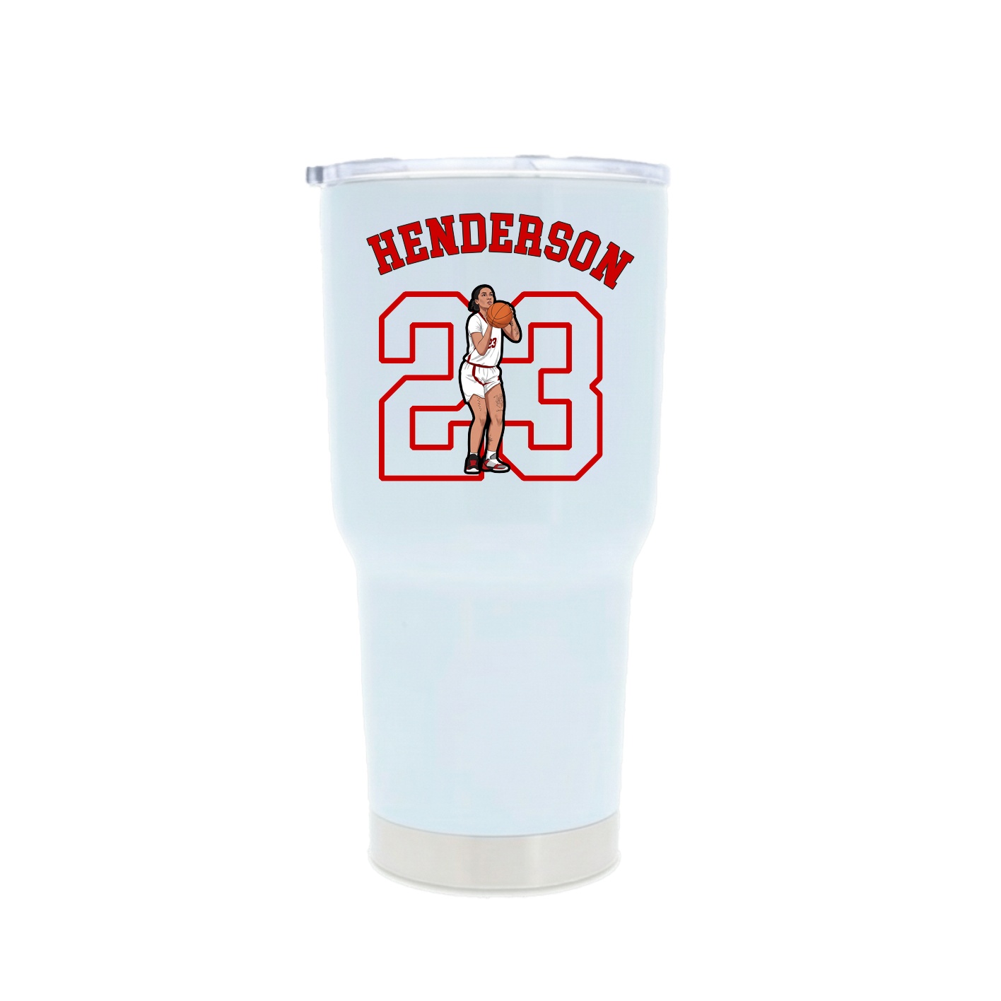 30oz Stainless Steel Tumbler — Shirsey Arch in White