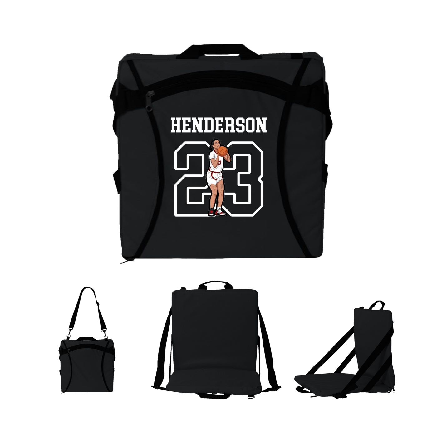 Folding Stadium Seat — Shirsey in Black