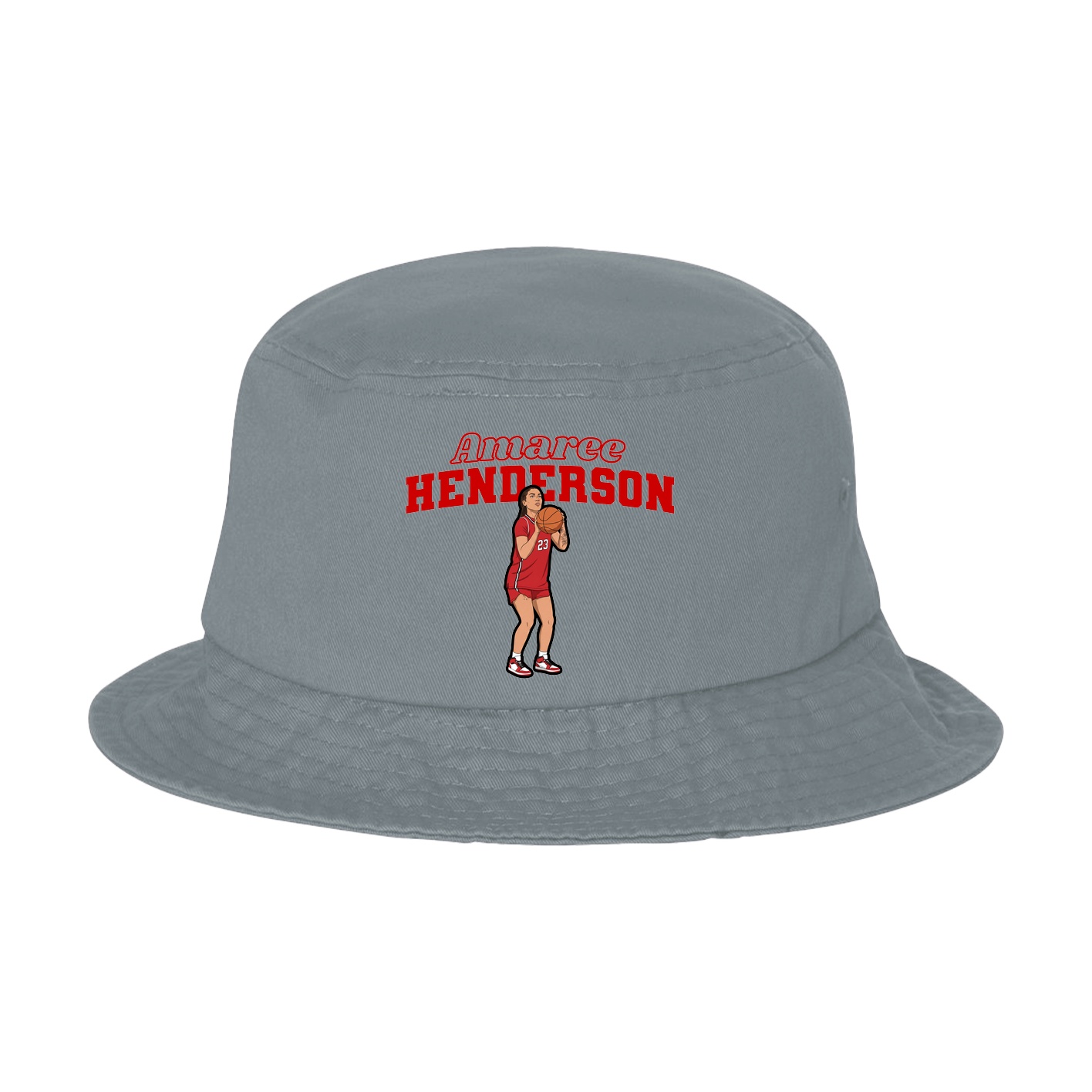 Bucket Cap — Name Arch in Grey