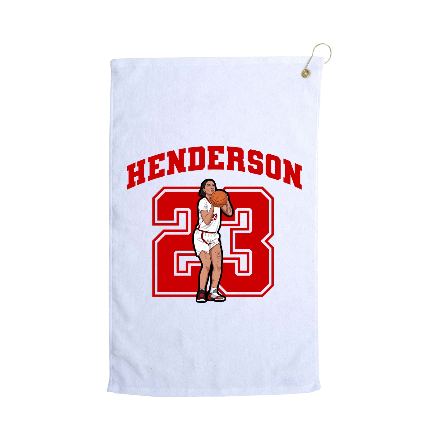 Golf Towel — Number in White