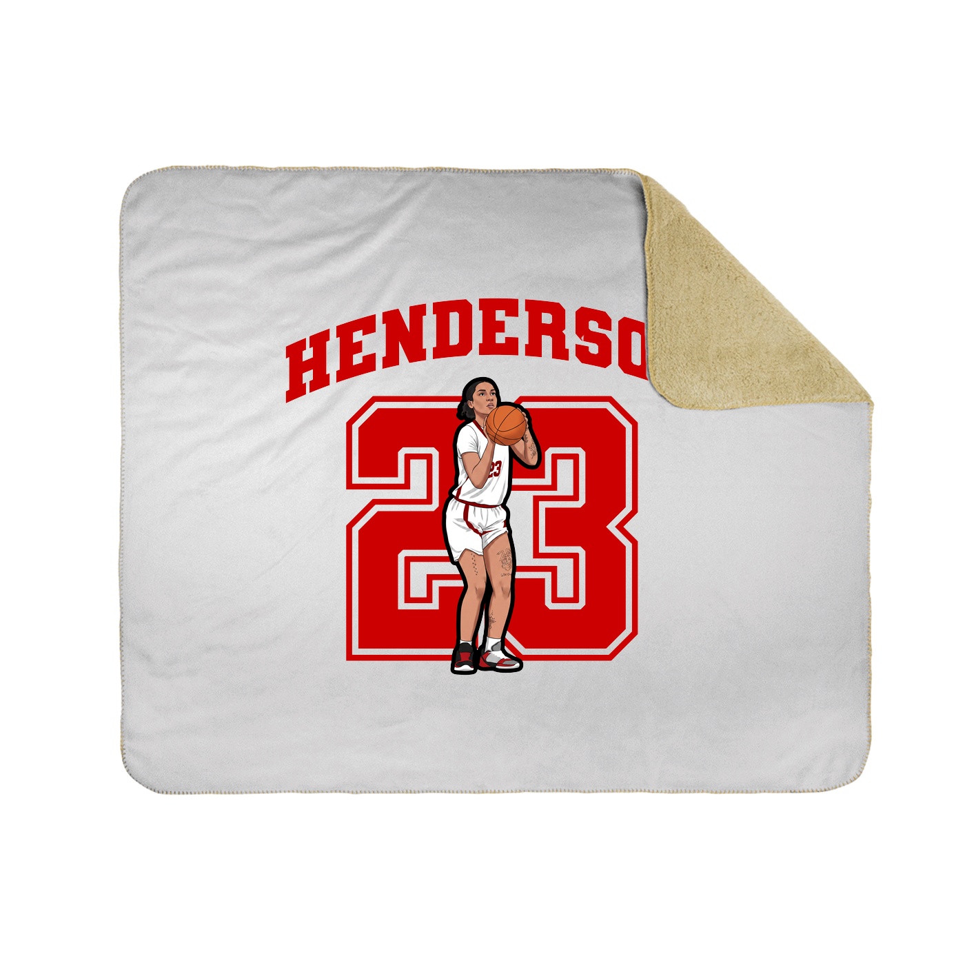 Throw Blanket — Number in White