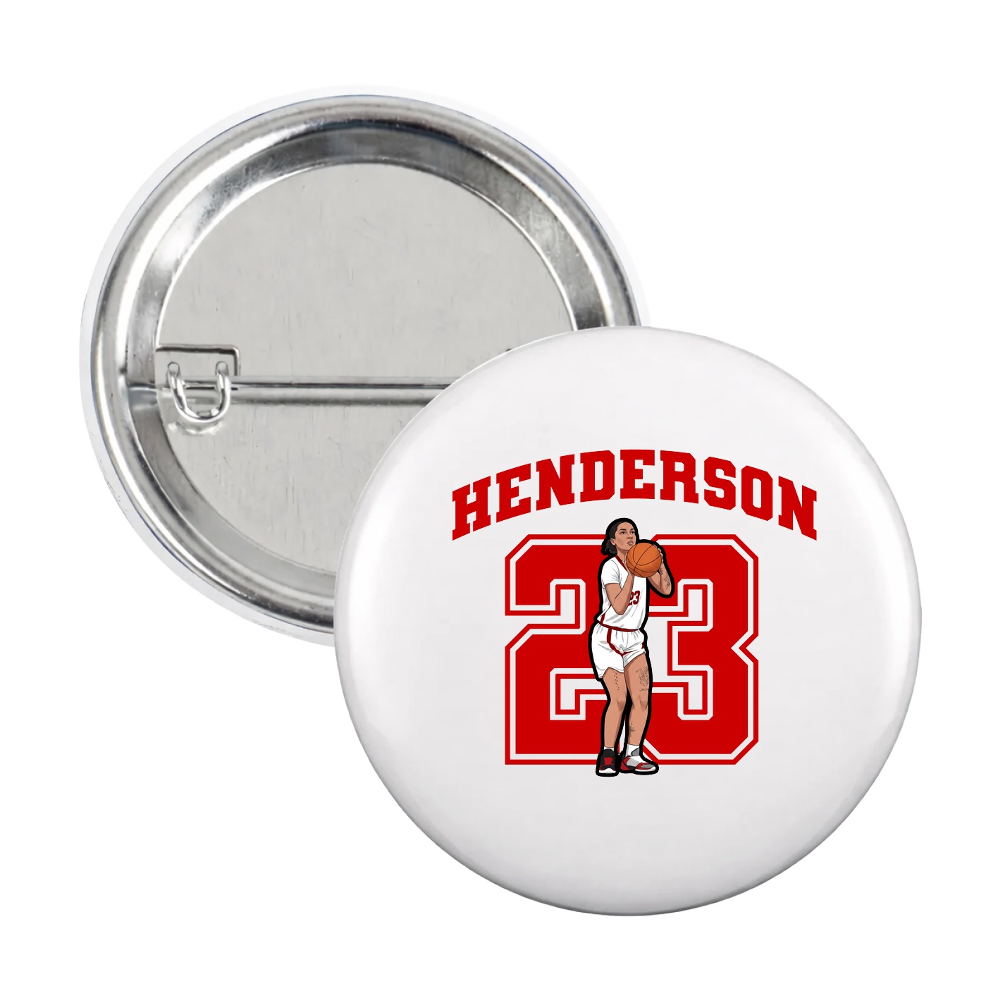 Game Day Button — Number in White