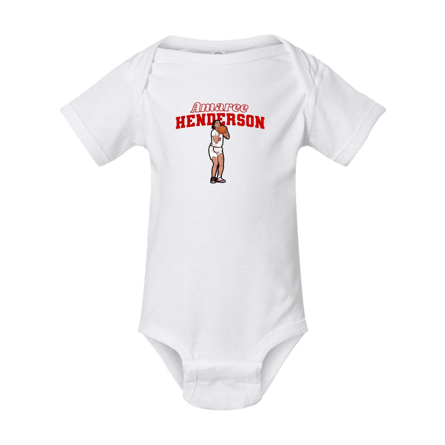 Baby Onesie — Name Arch in White