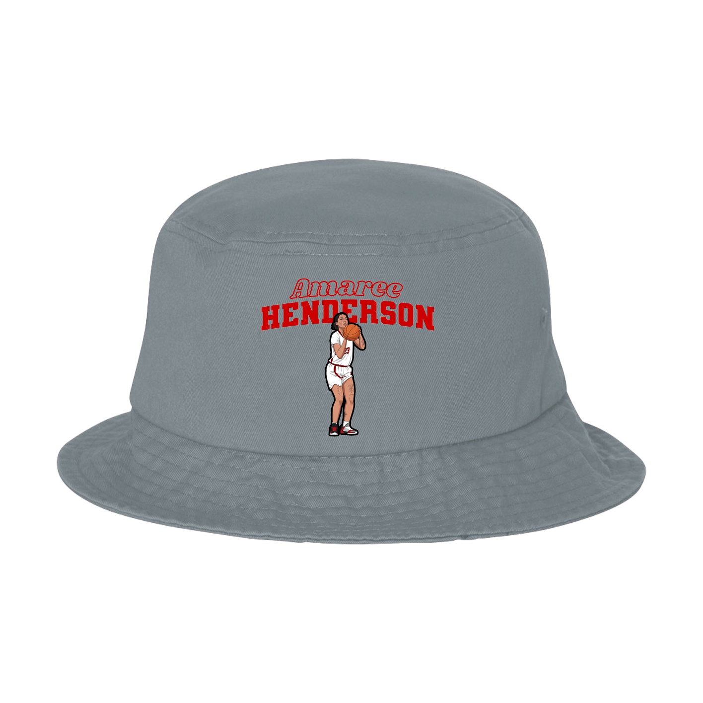 Bucket Cap — Name Arch in Grey