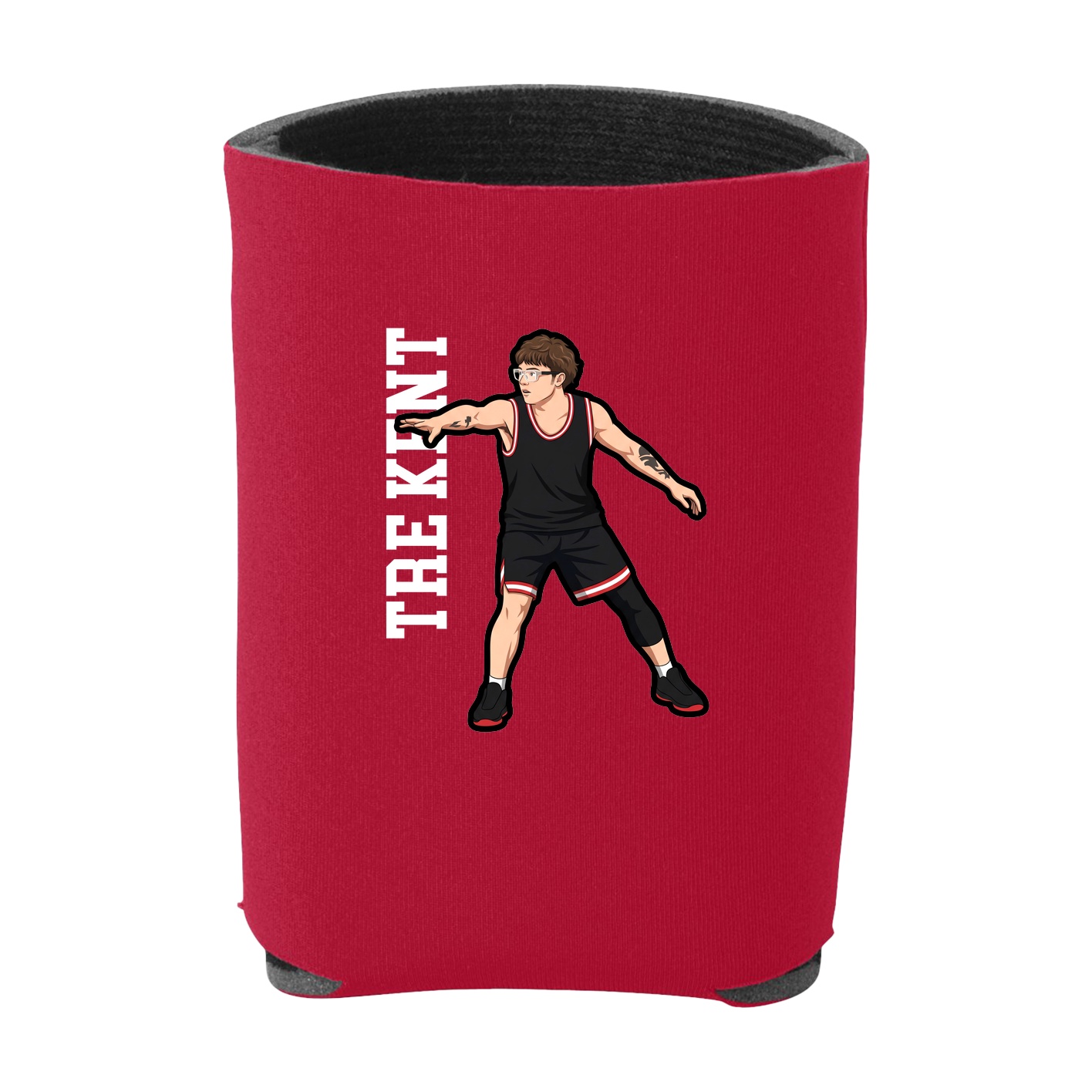 Can Holder — Name Vertical in Red