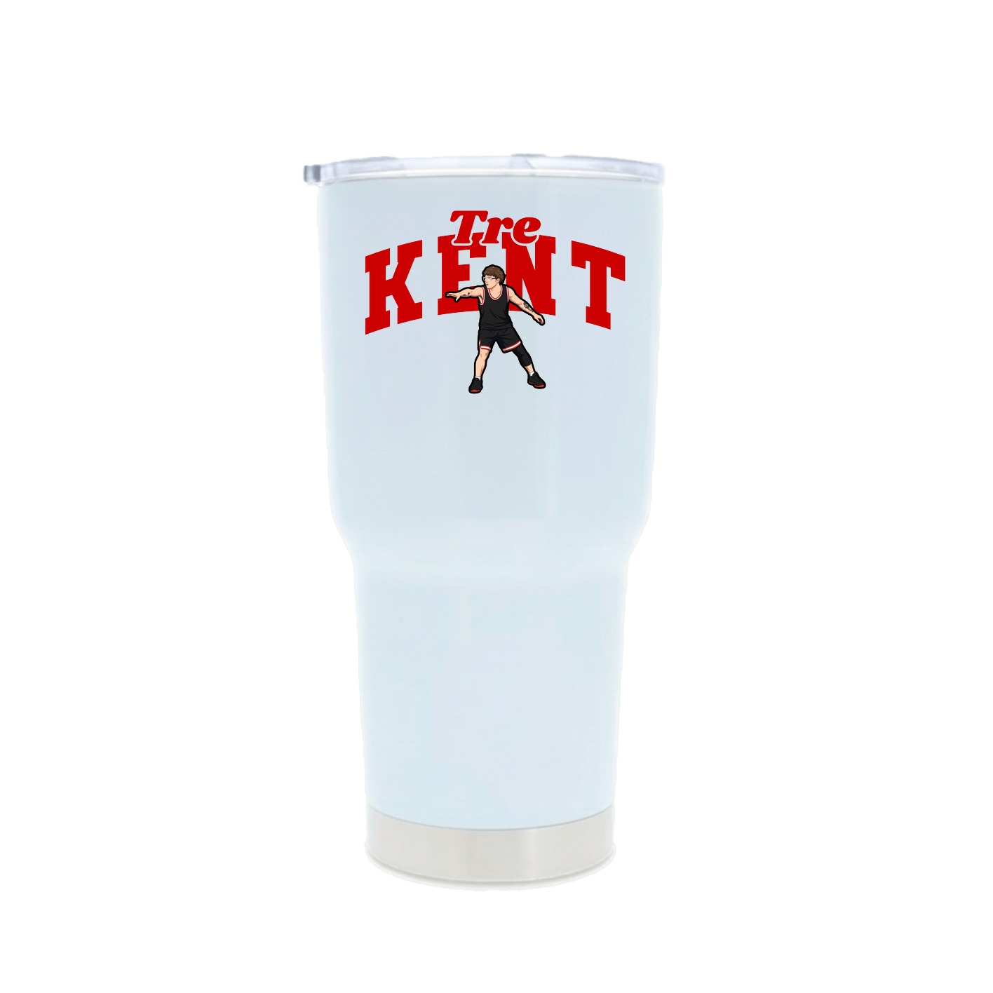 30oz Stainless Steel Tumbler — Signature Arch in White