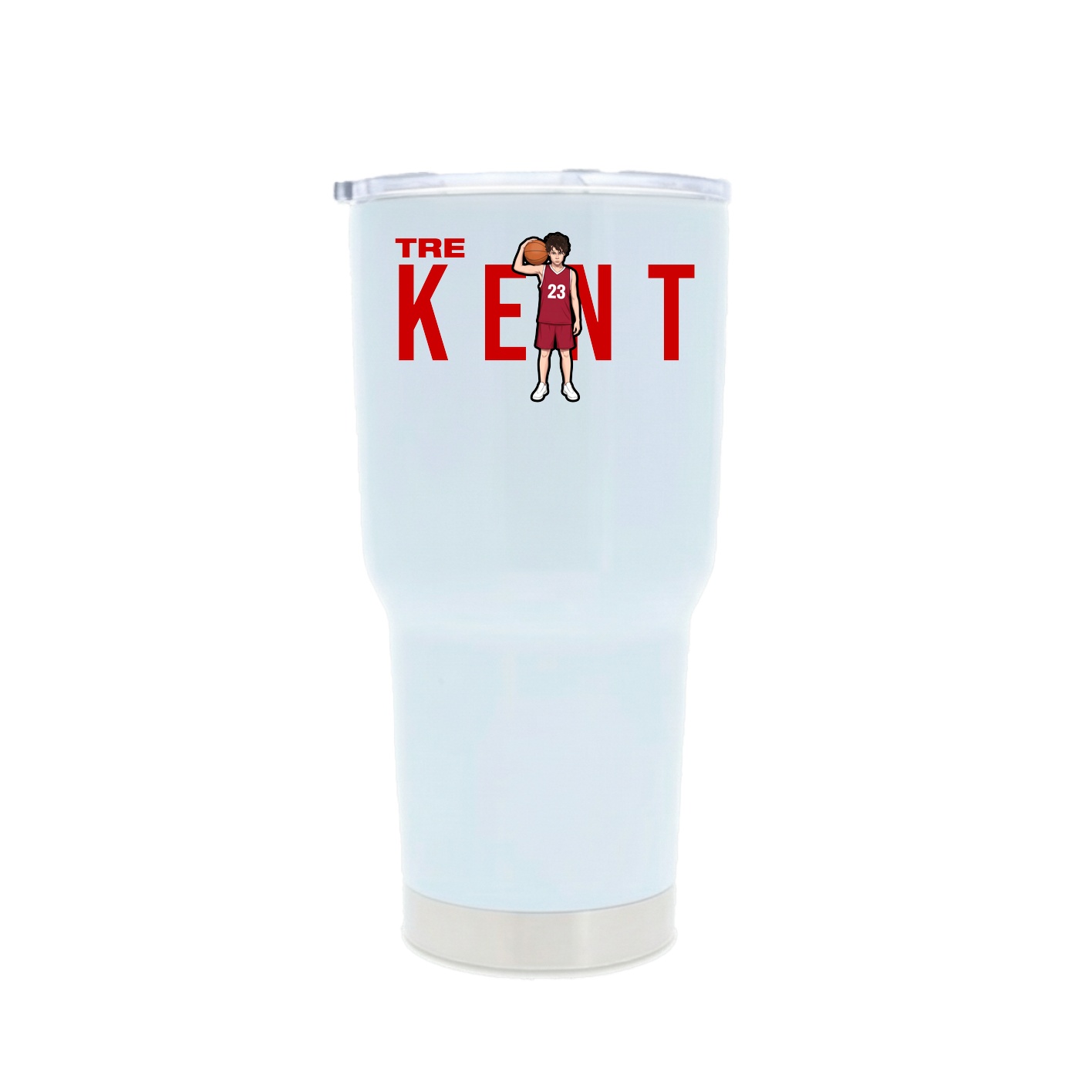 30oz Stainless Steel Tumbler — Player Name in White