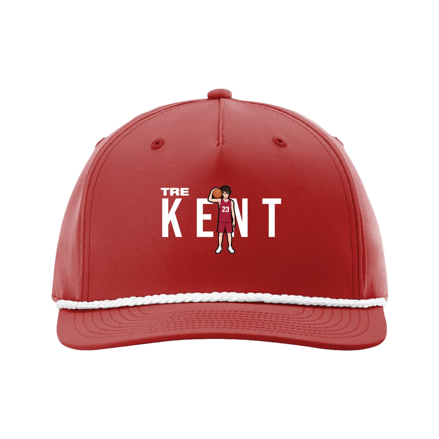Five-Panel Classic Rope Cap — Player Name in Red