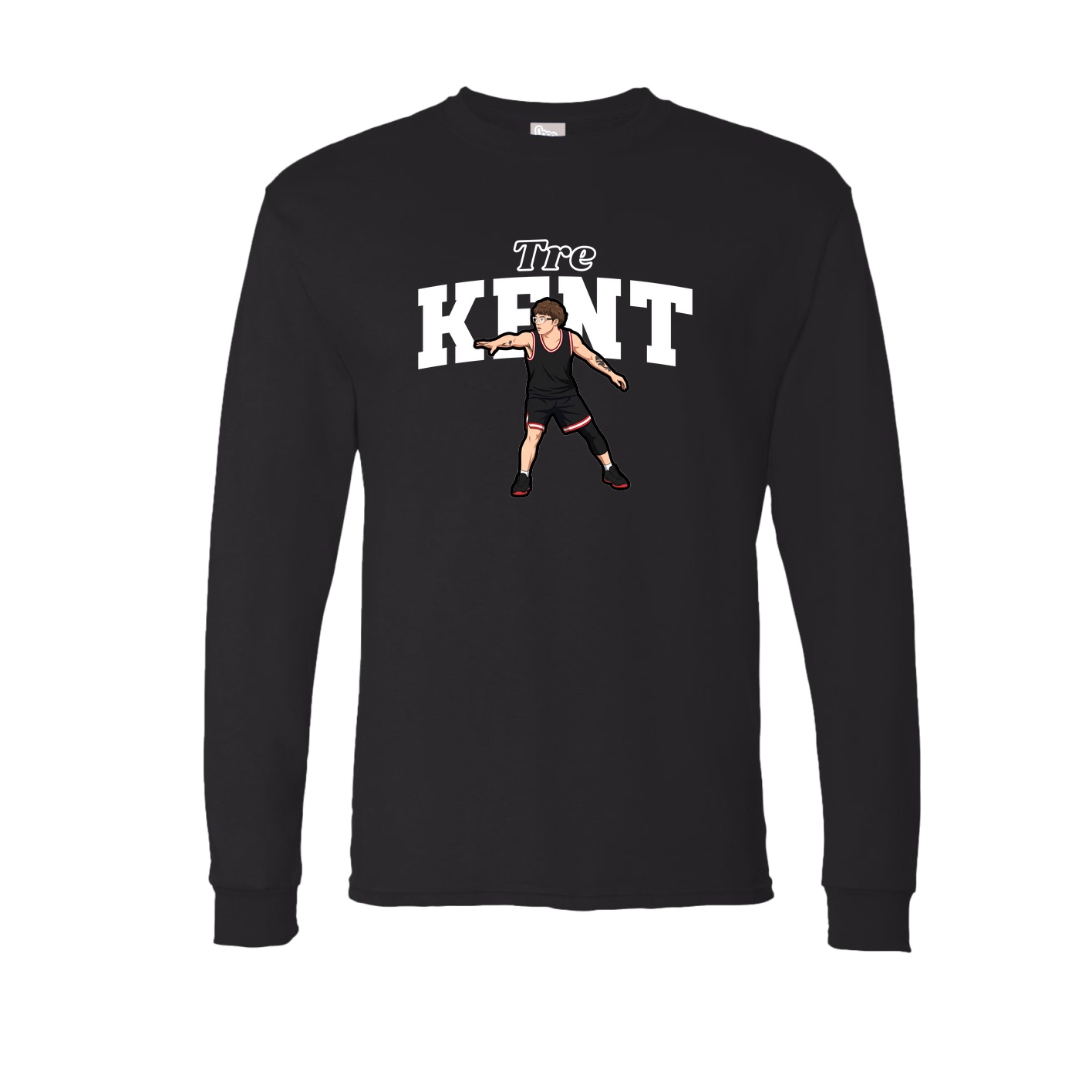 Long Sleeve Tee — Name Arch in Black