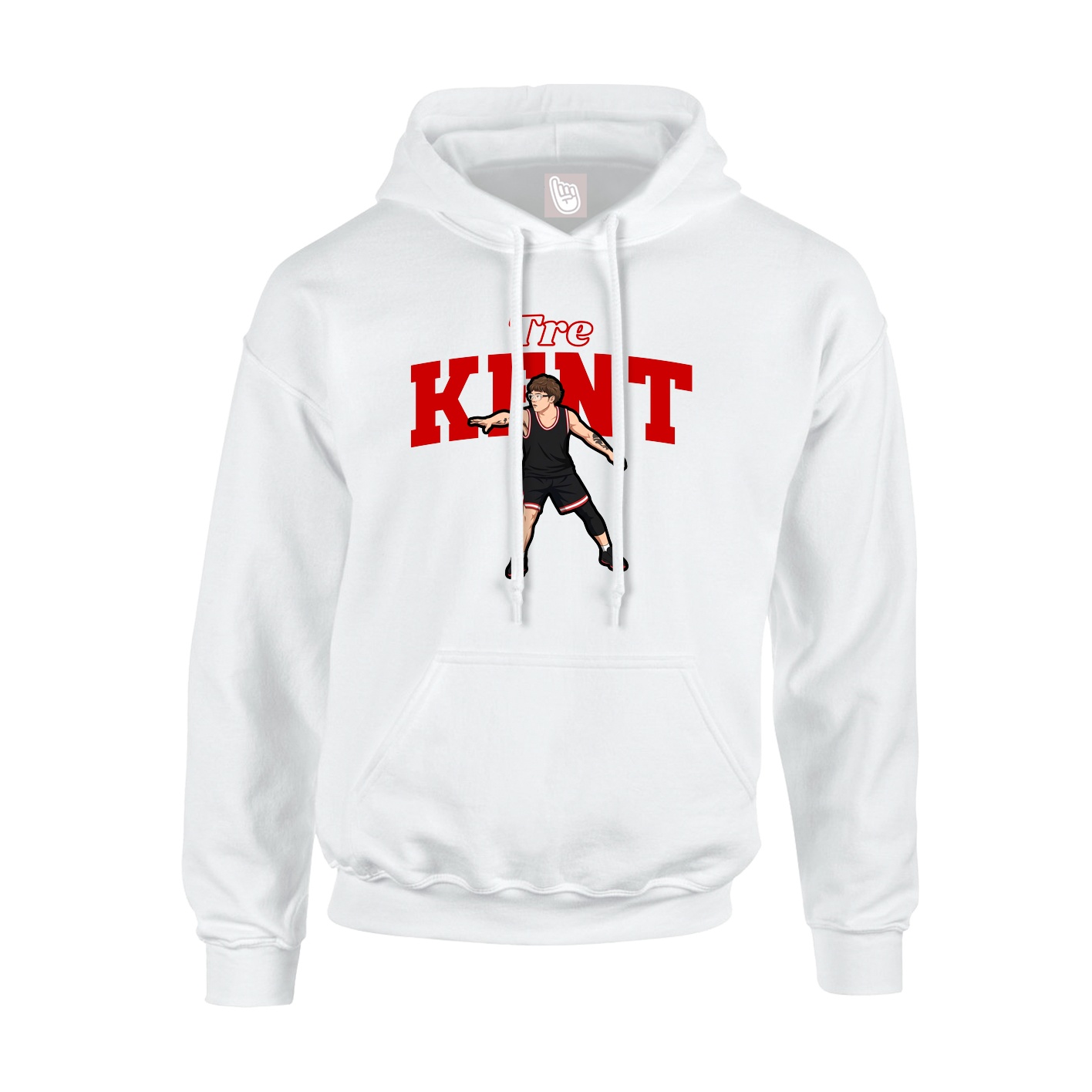 Hoodie — Name Arch in White