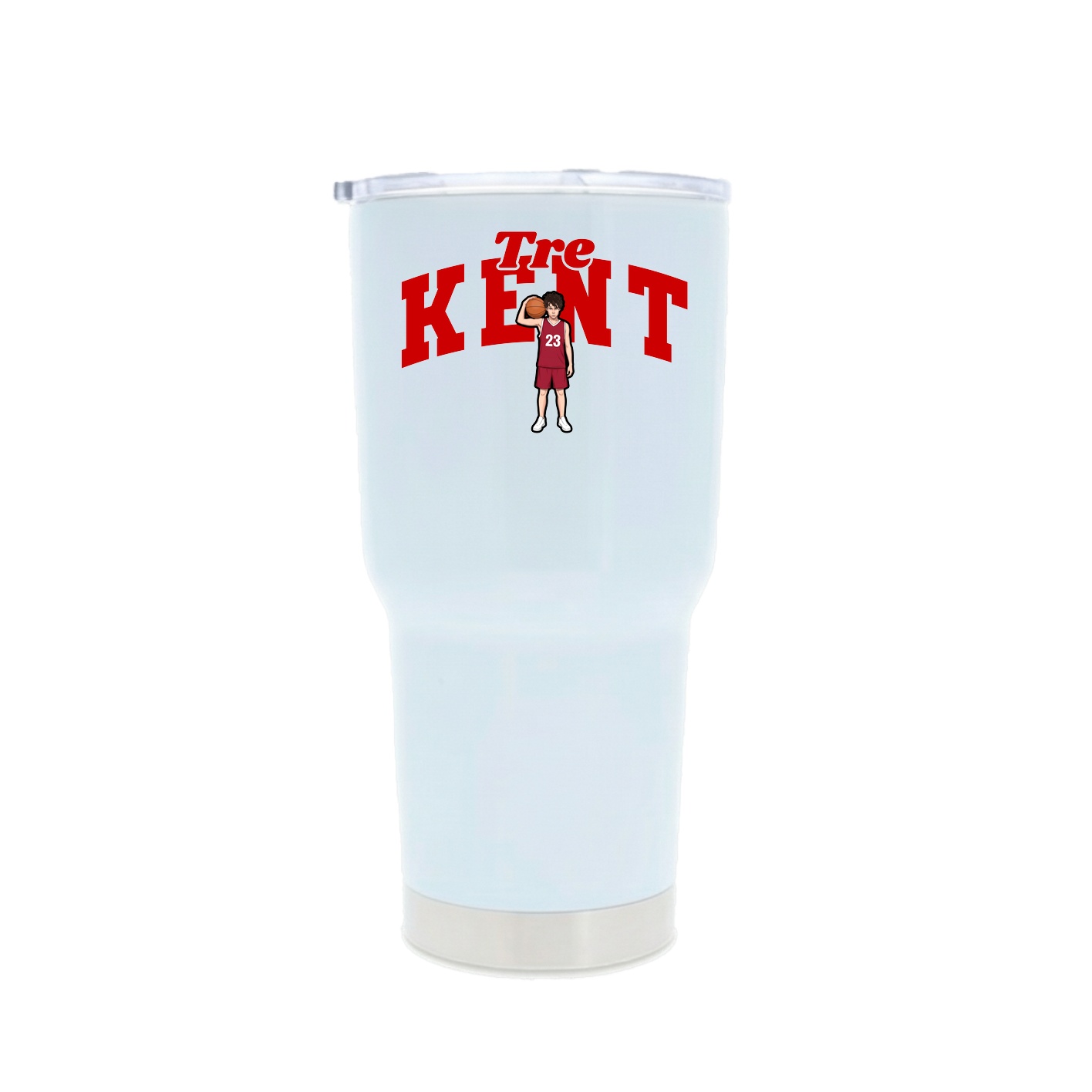 30oz Stainless Steel Tumbler — Signature Arch in White