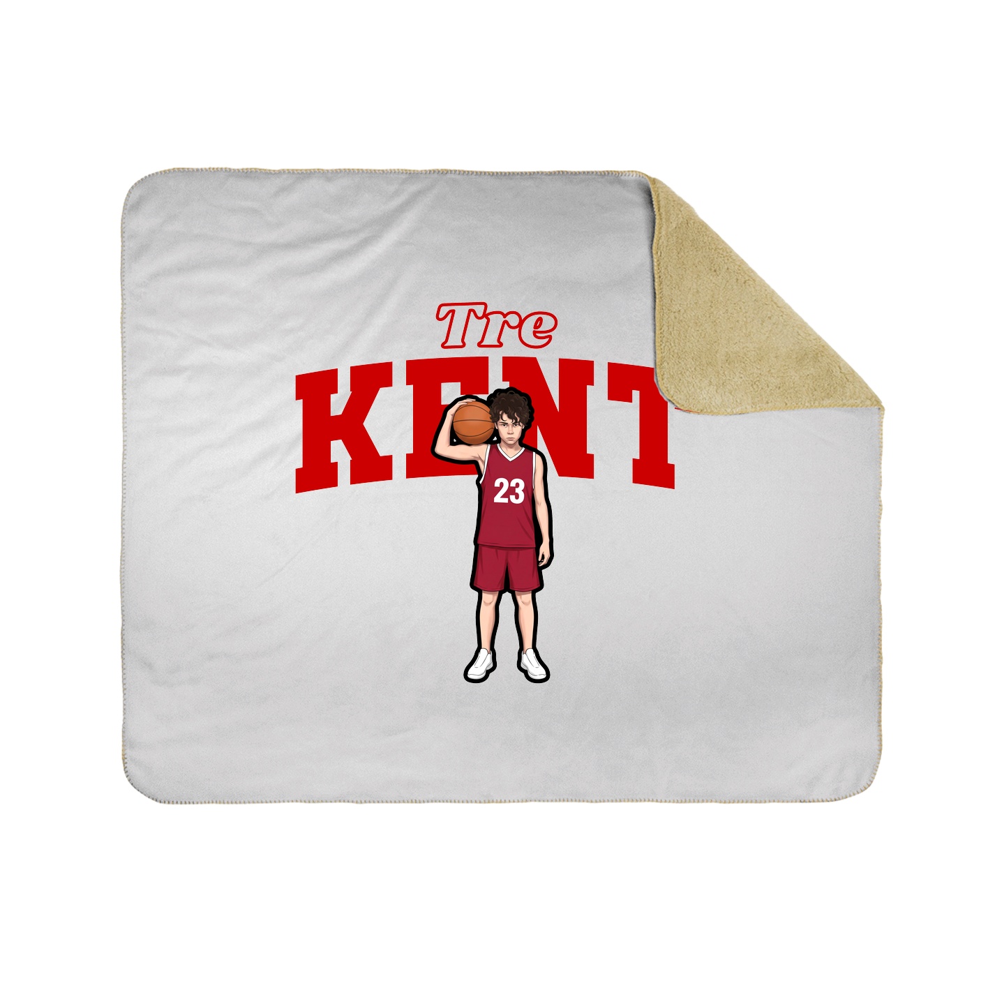 Throw Blanket — Name Arch in White