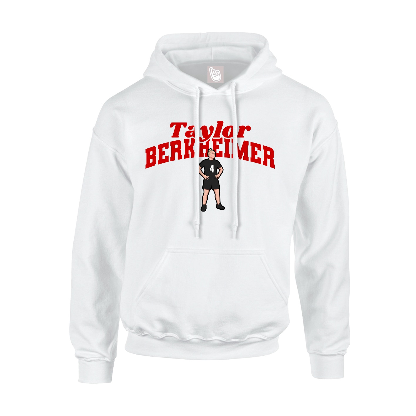 Youth Hoodie — Signature Arch in White