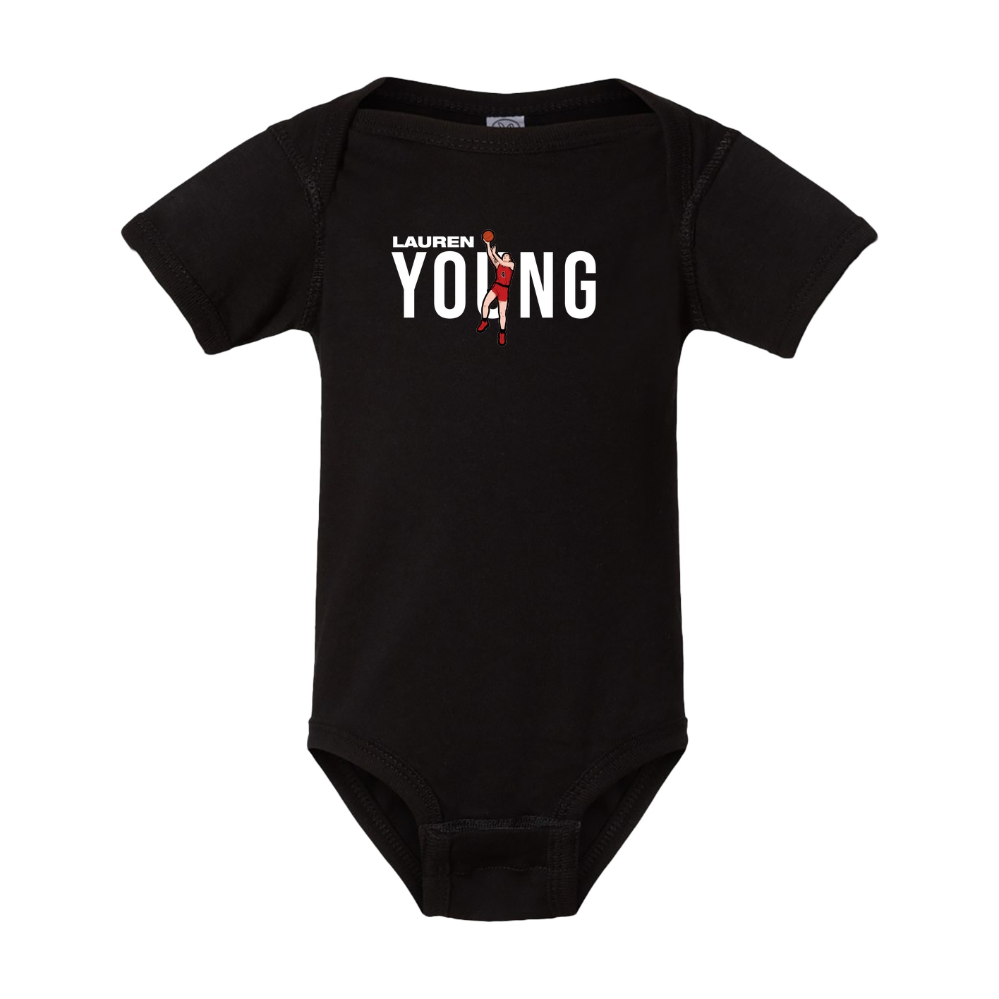 Baby Onesie — Player Name in Black