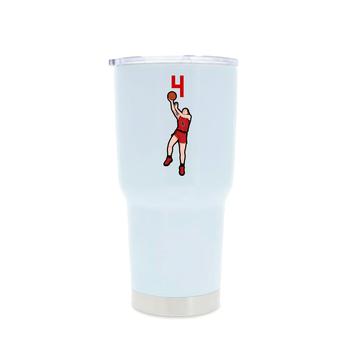 30oz Stainless Steel Tumbler — Number Top in White