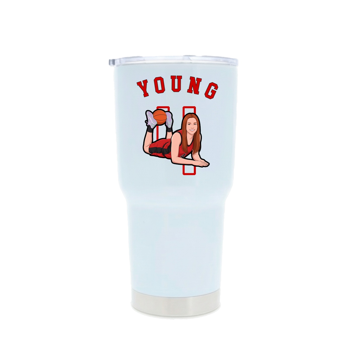 30oz Stainless Steel Tumbler — Shirsey Arch in White