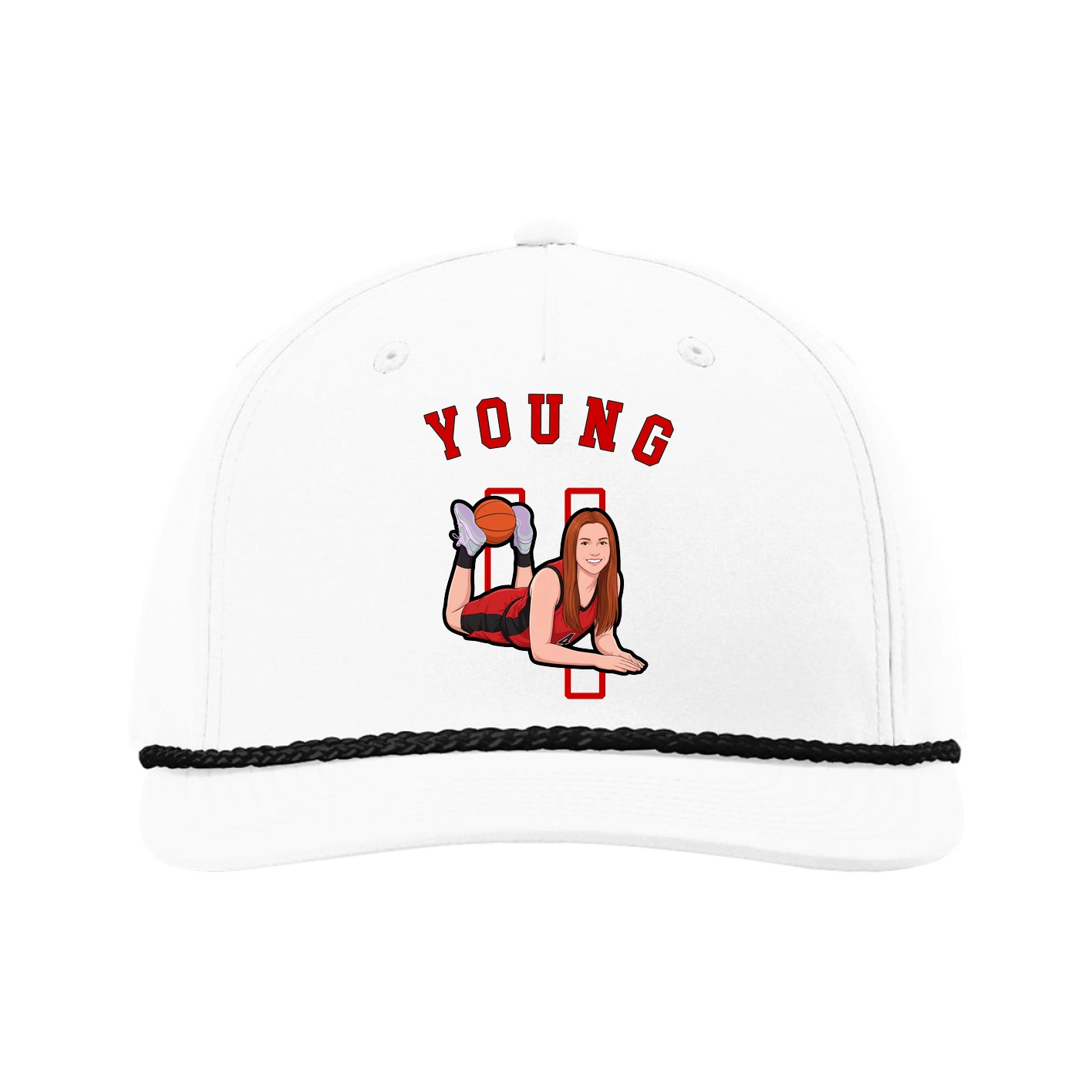 Five-Panel Classic Rope Cap — Shirsey Arch in White