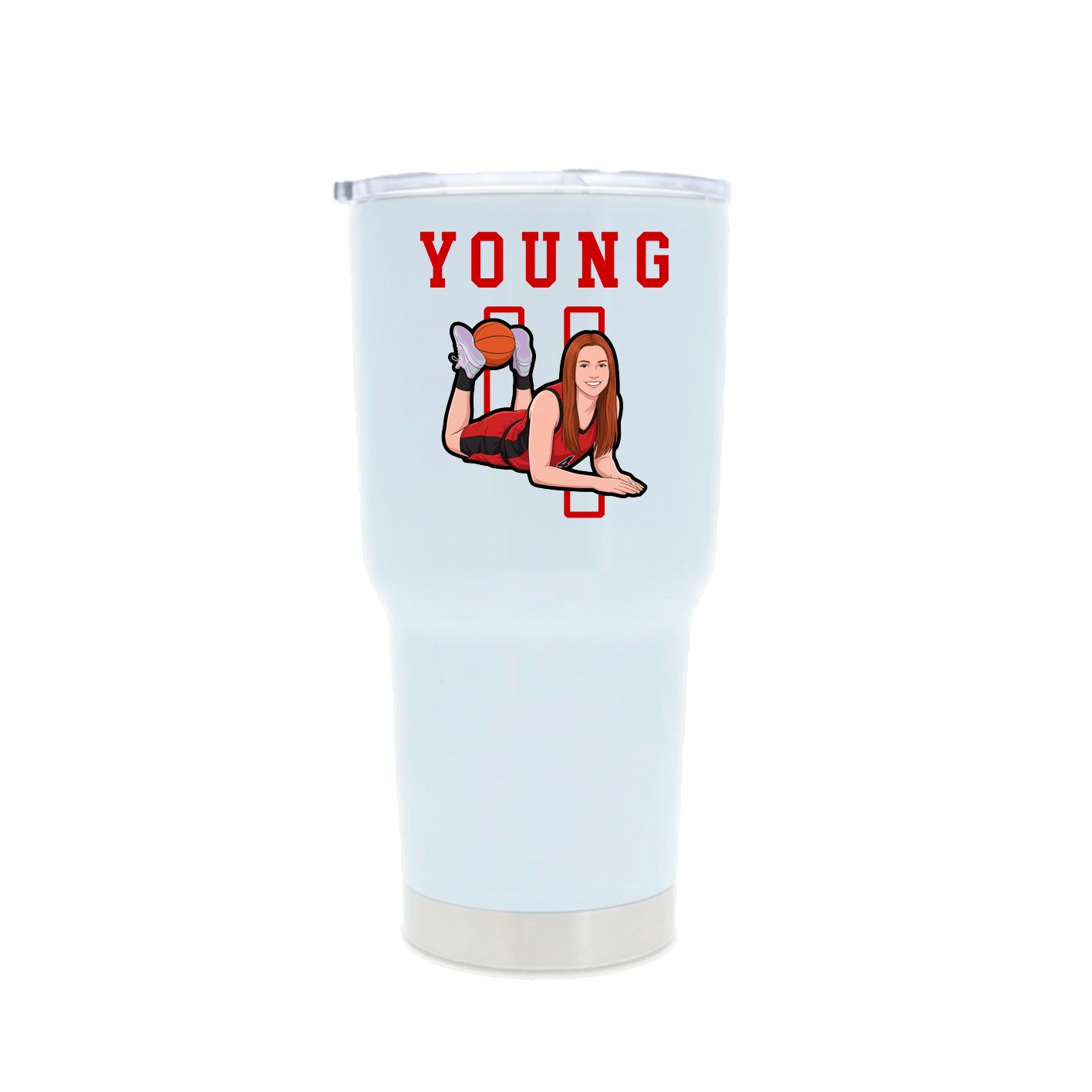 30oz Stainless Steel Tumbler — Shirsey in White