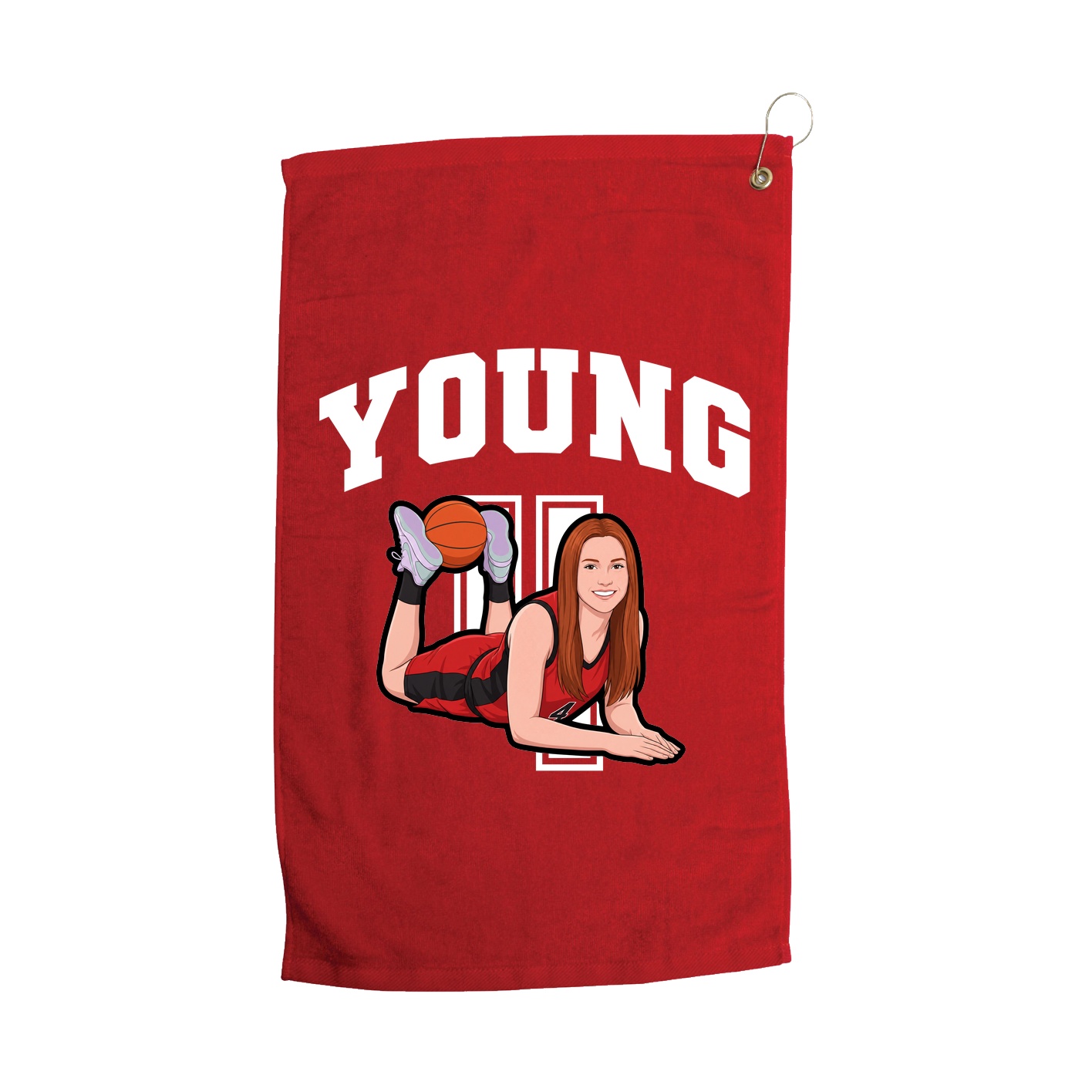 Golf Towel — Number in Red