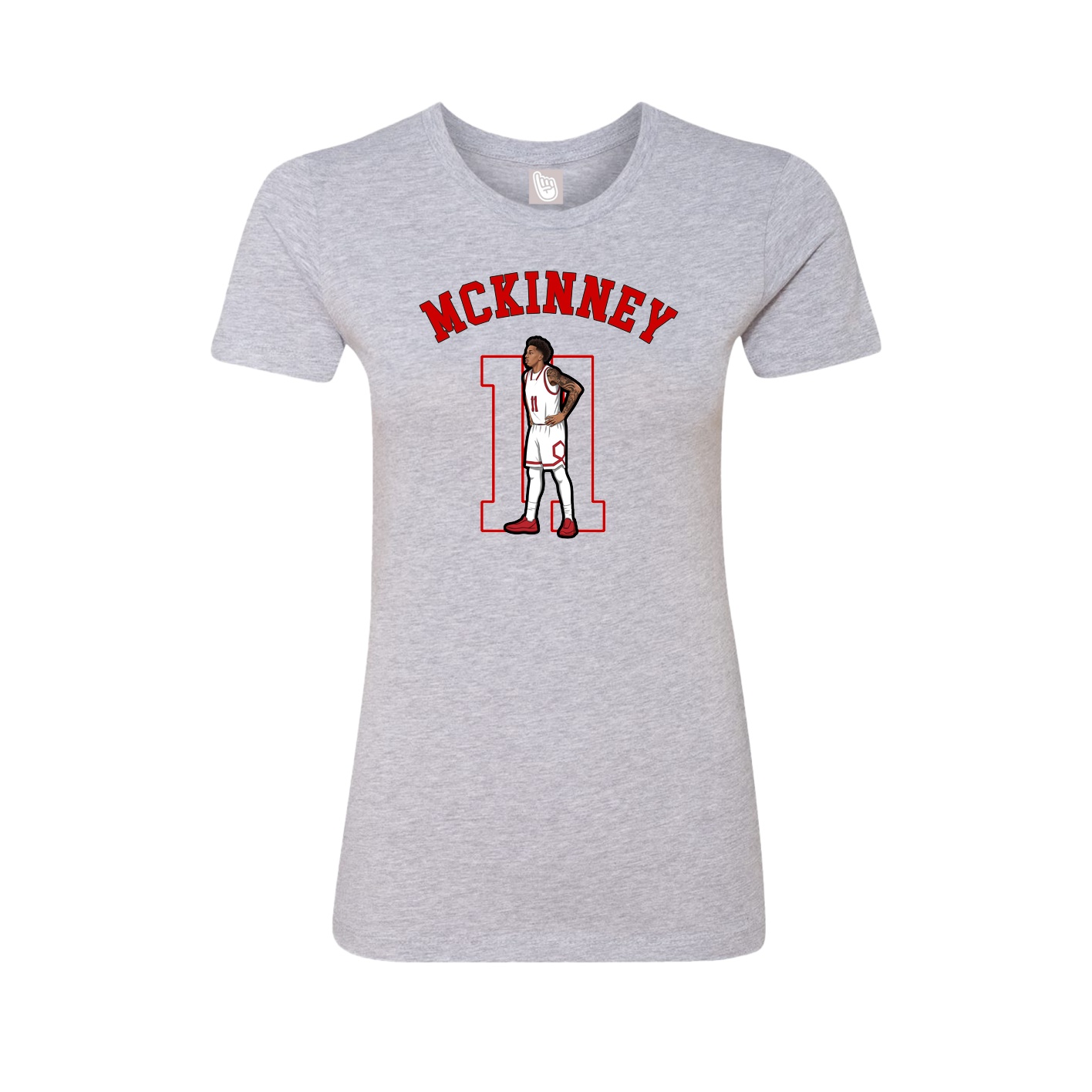 Fitted Women's Tee — Shirsey Arch in Grey