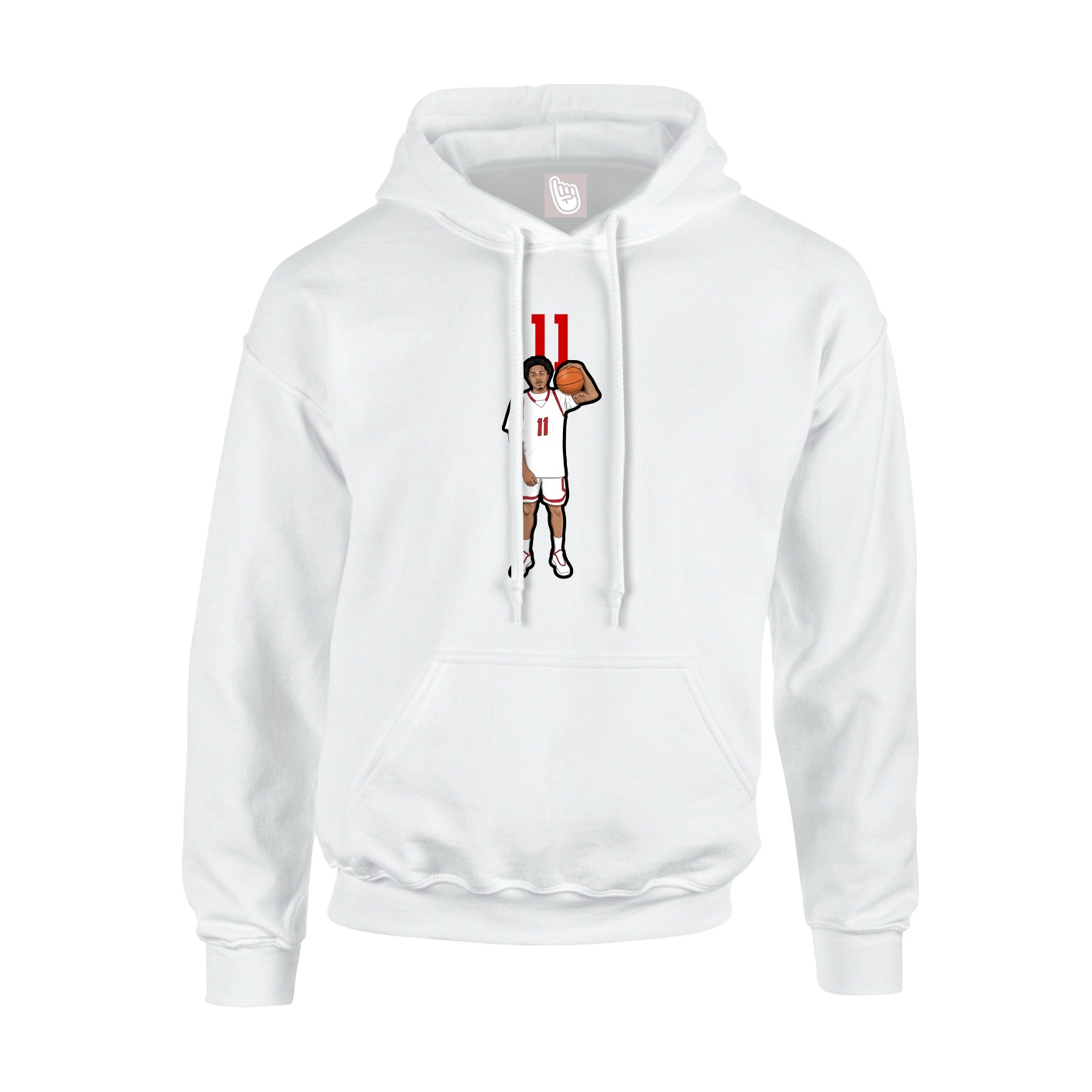 Hoodie — Number Top in White