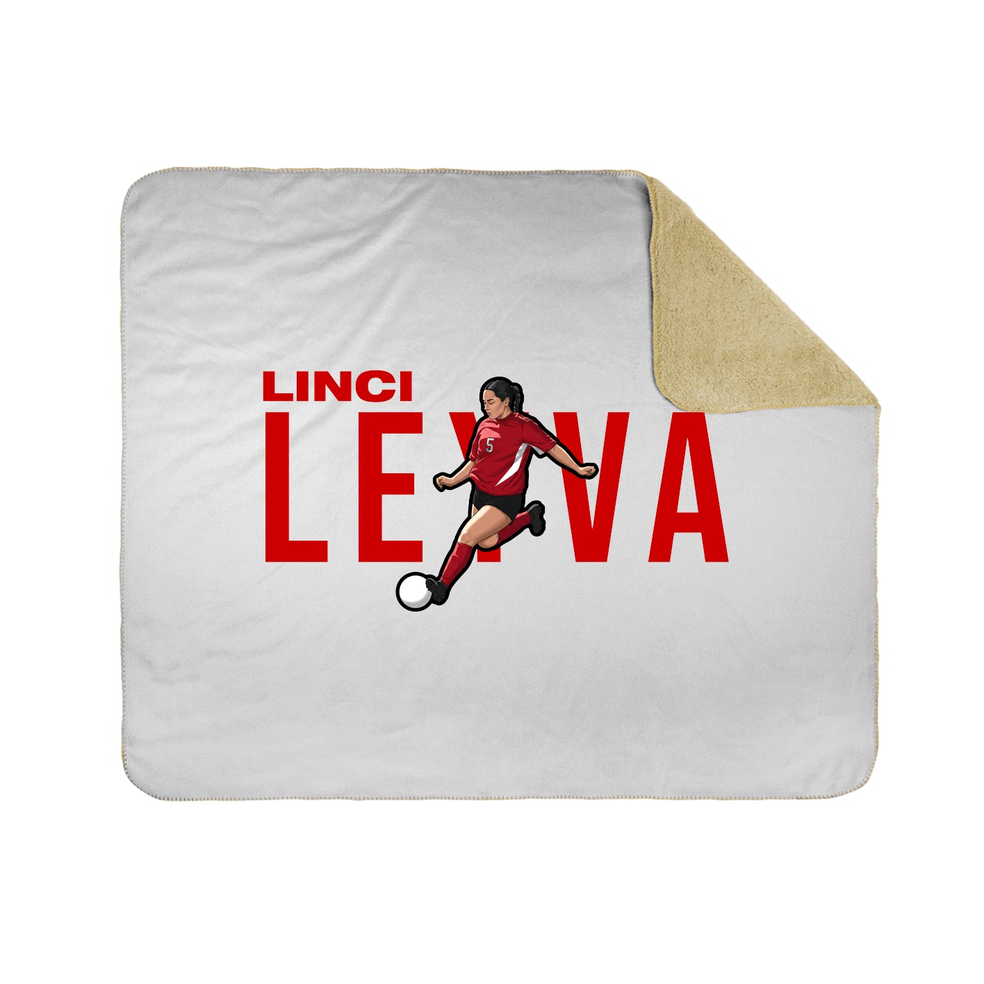 Throw Blanket — Player Name in White