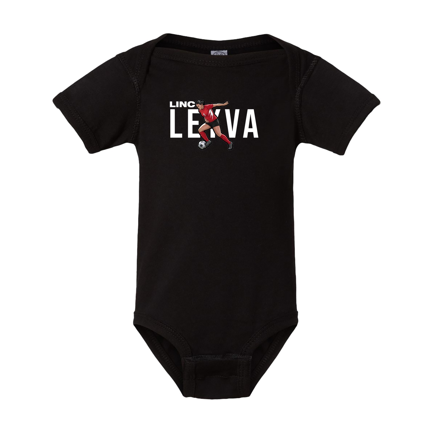 Baby Onesie — Player Name in Black