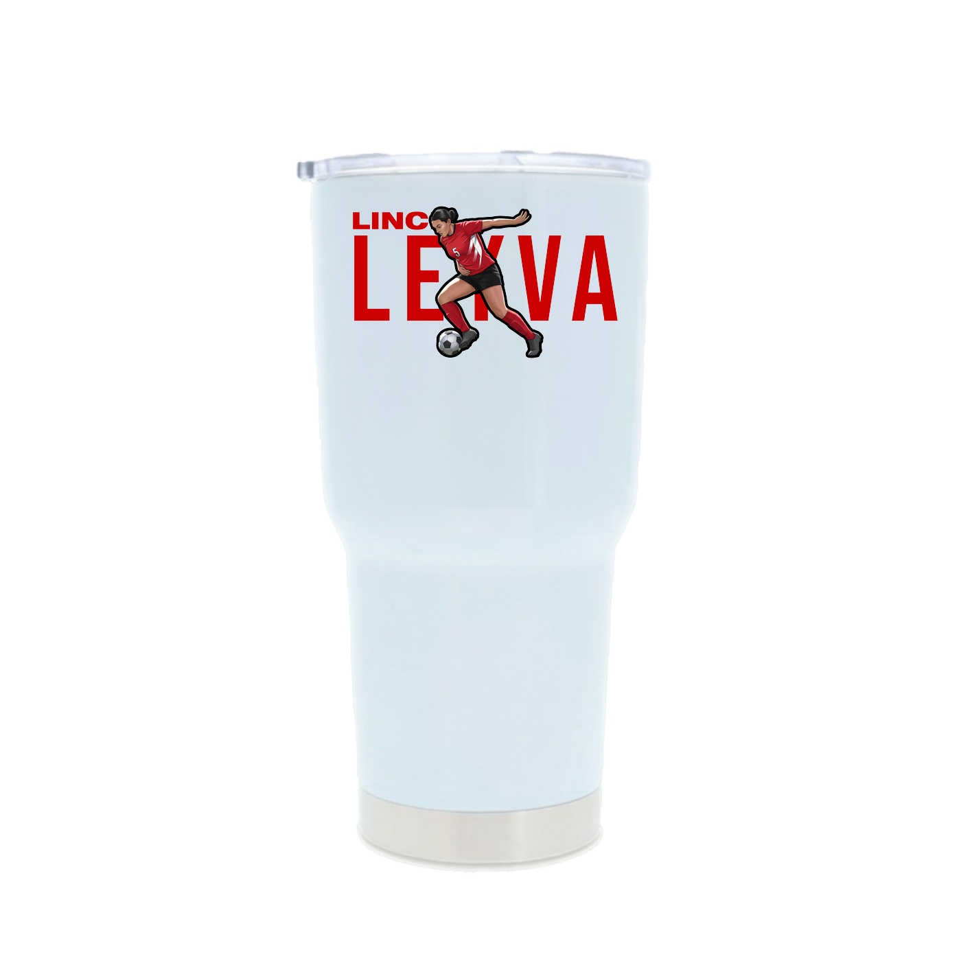 30oz Stainless Steel Tumbler — Player Name in White
