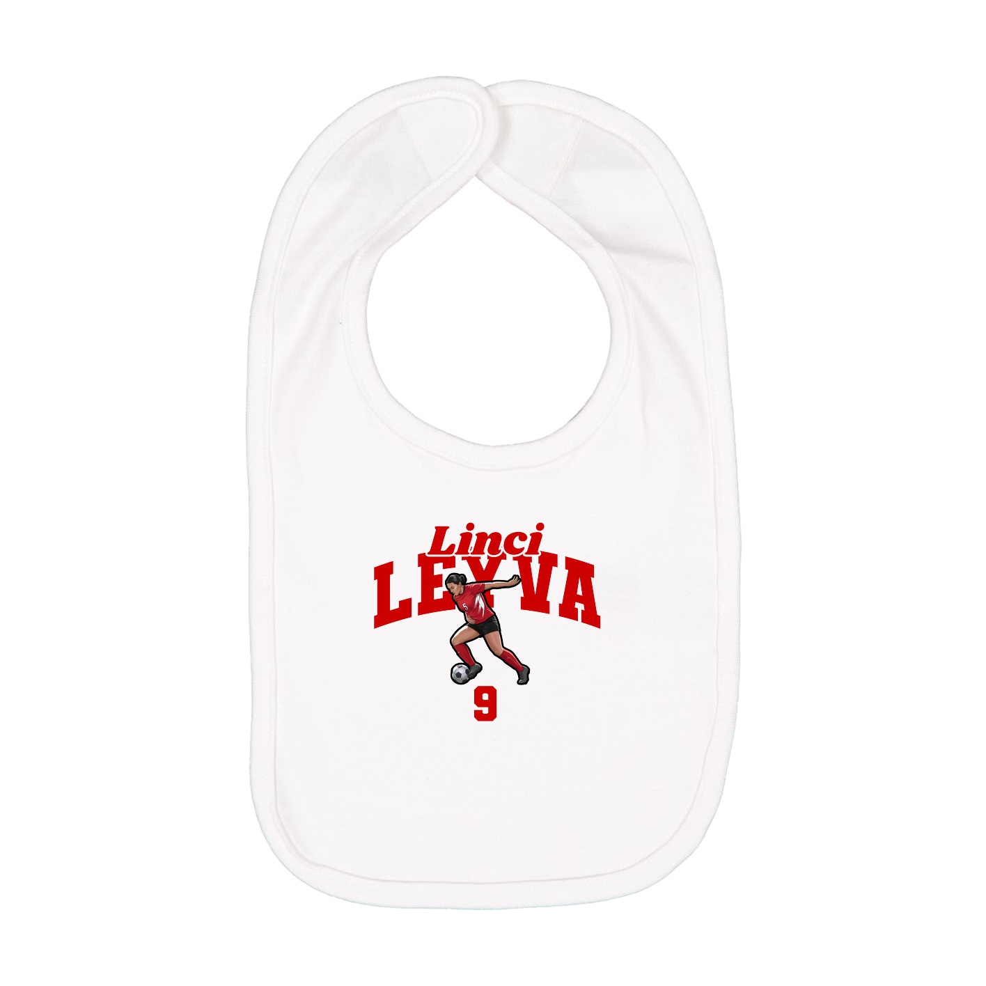 Infant Bib — Signature Arch in White
