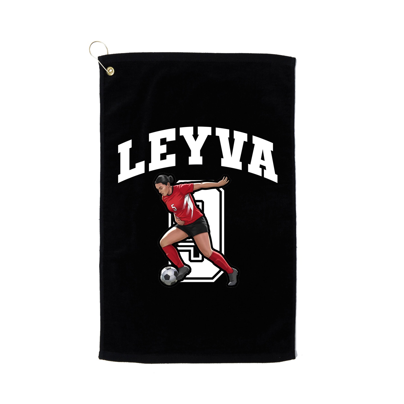 Golf Towel — Number in Black