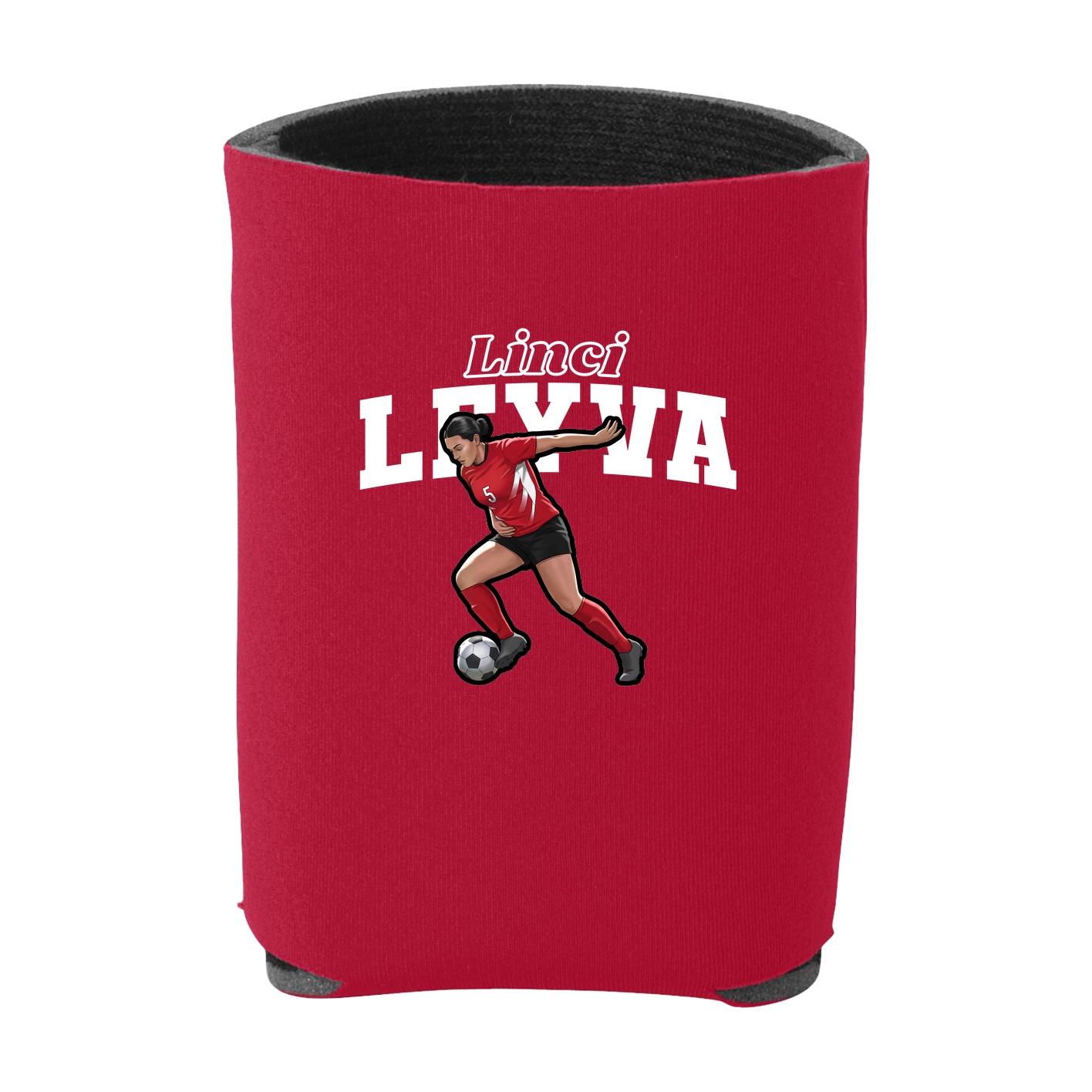 Can Holder — Name Arch in Red