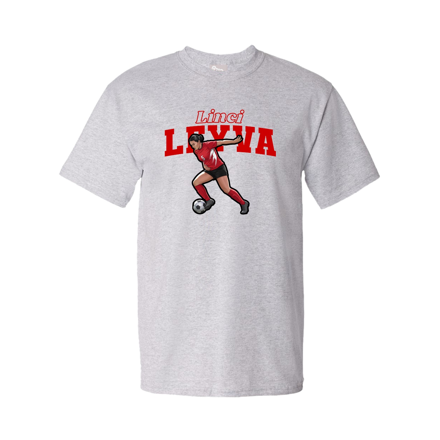 Youth Tee — Name Arch in Grey