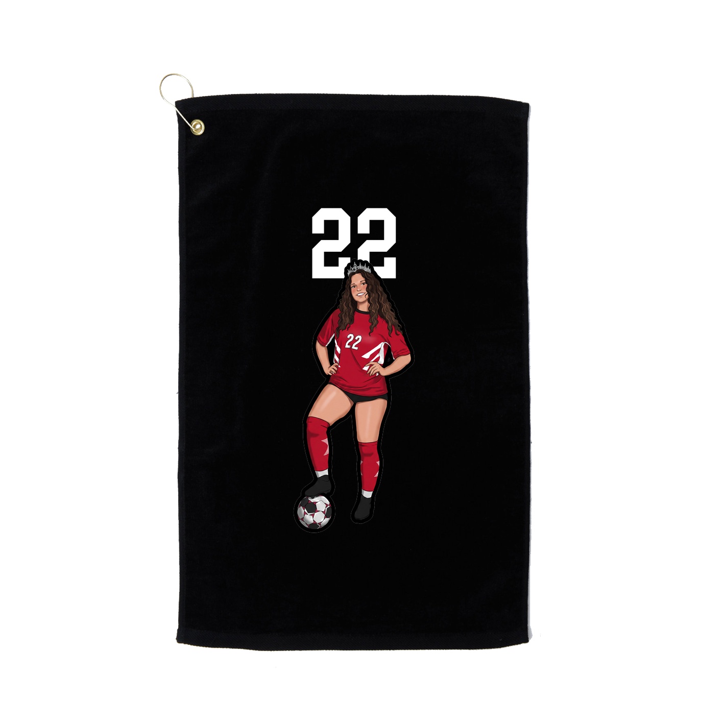 Golf Towel — Number Top in Black