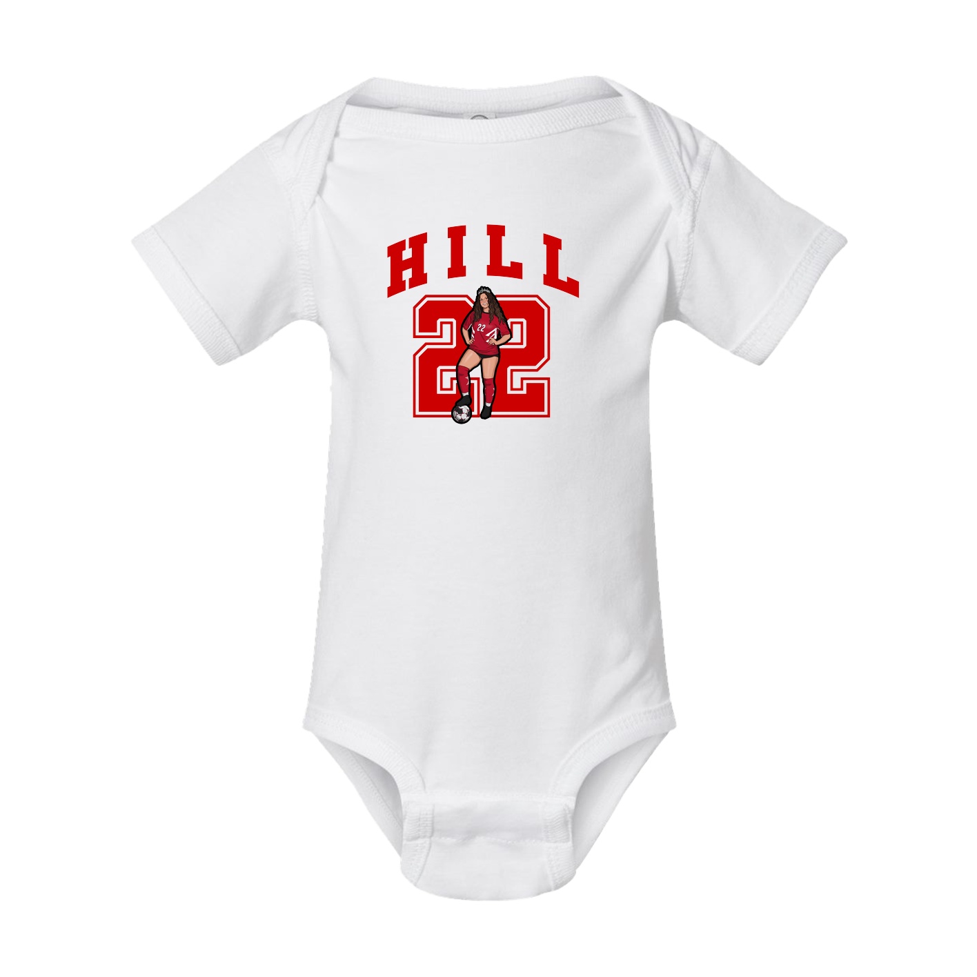 Baby Onesie — Number in White