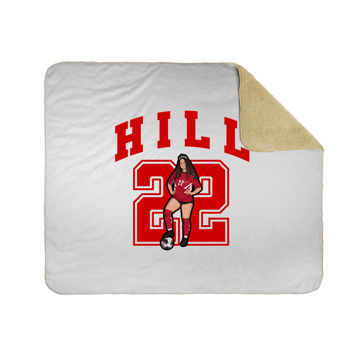 Throw Blanket — Number in White