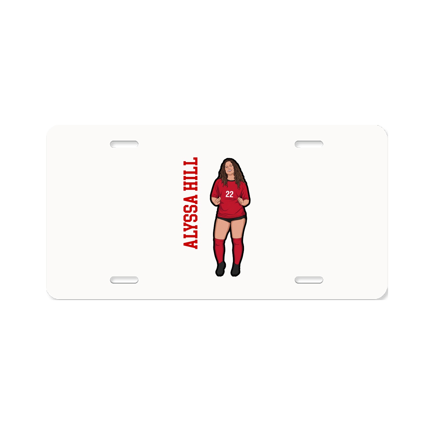 License Plate — Name Vertical in Classic