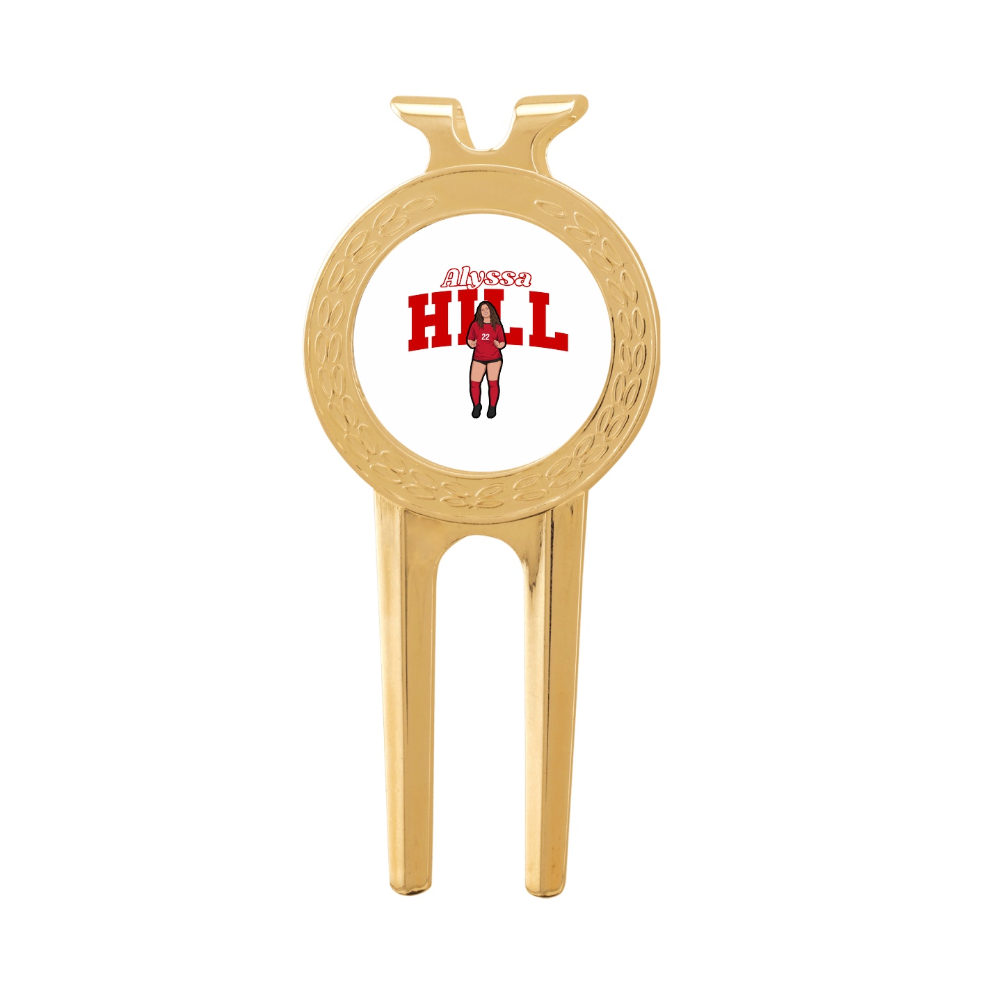 Divot Tool with Ball Marker — Name Arch in Classic