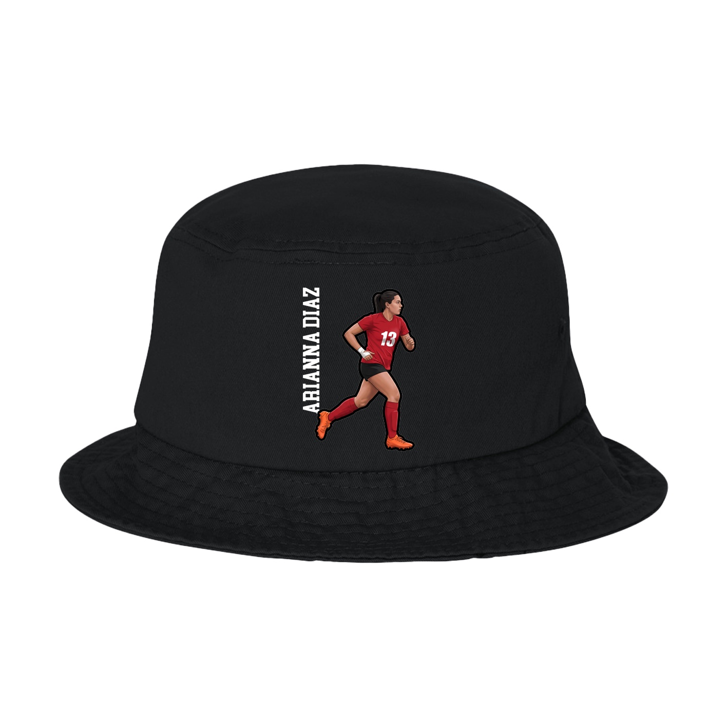 Bucket Cap — Name Vertical in Black