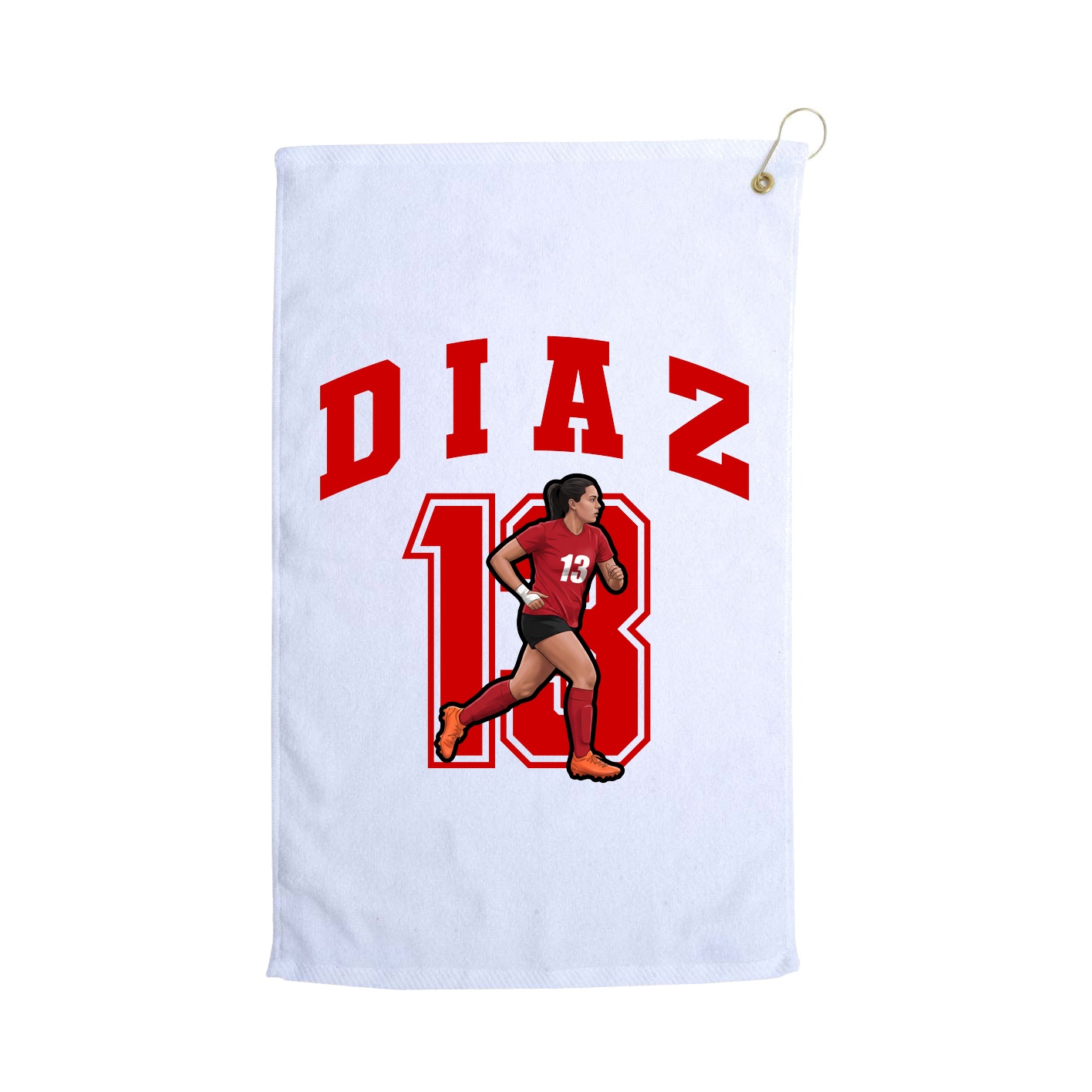 Golf Towel — Number in White