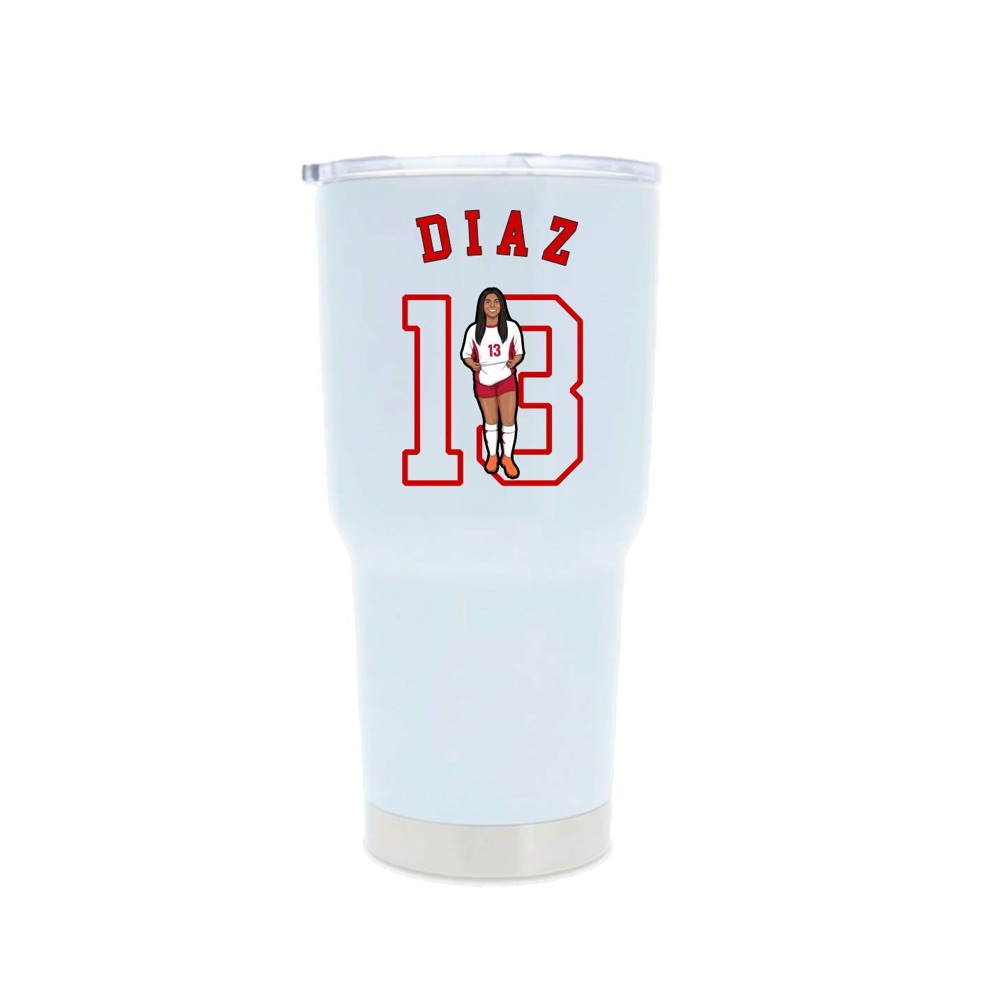 30oz Stainless Steel Tumbler — Shirsey Arch in White