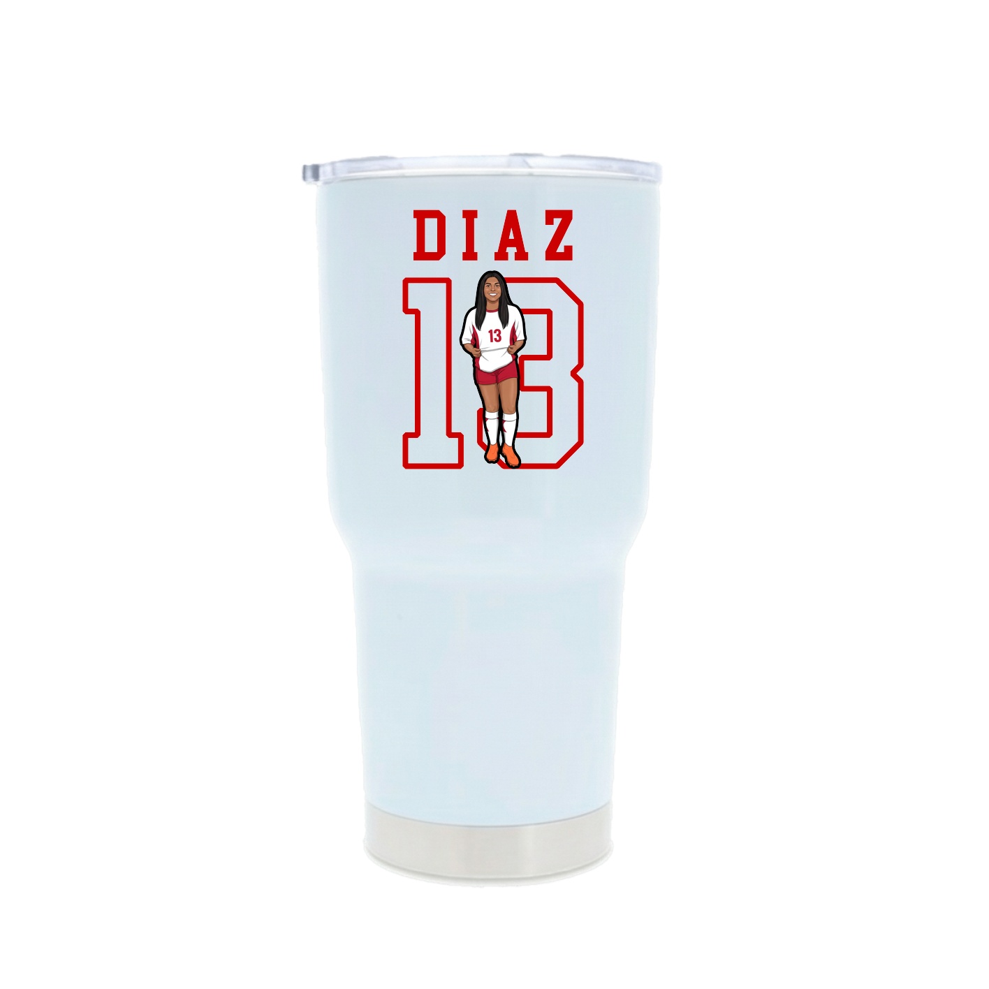 30oz Stainless Steel Tumbler — Shirsey in White
