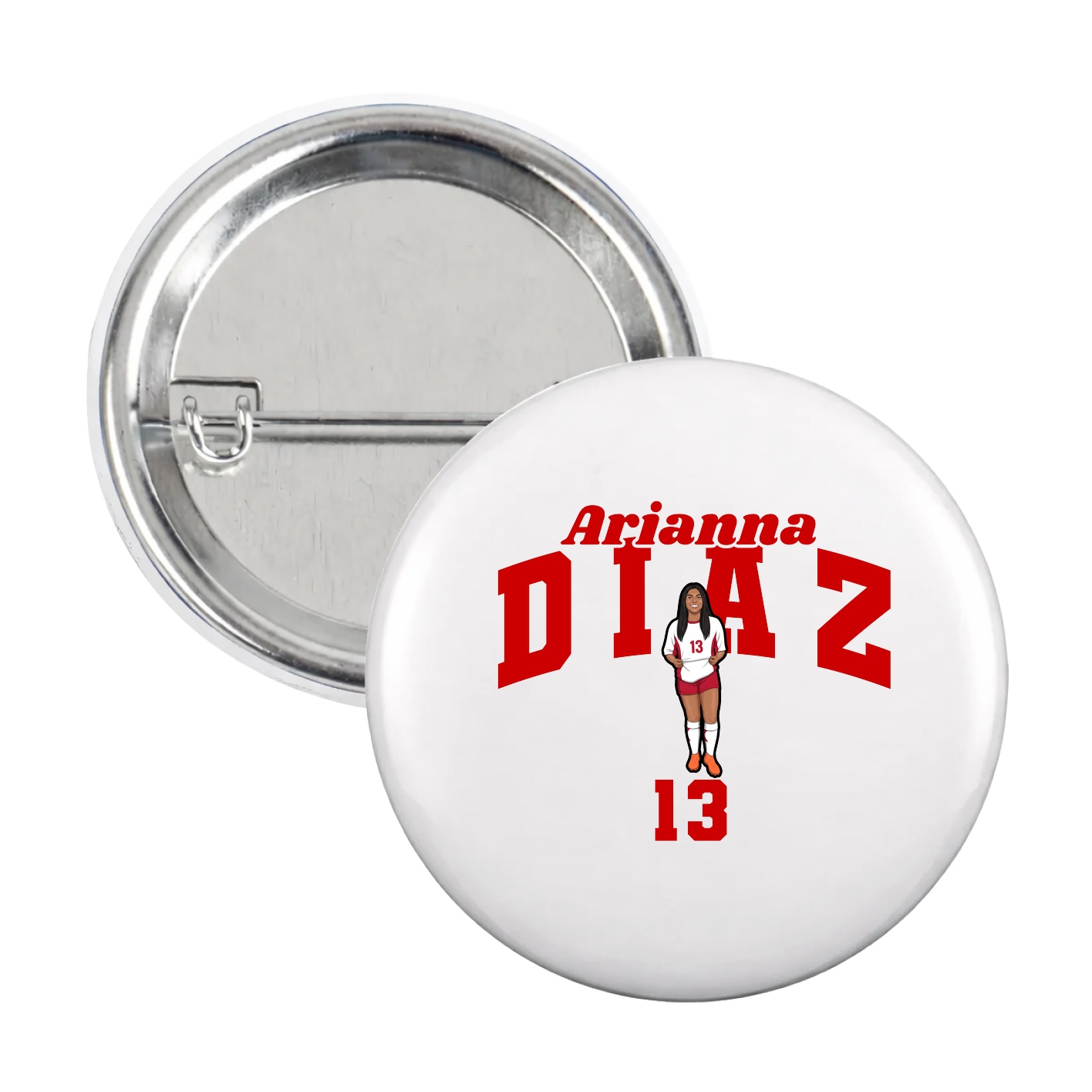 Game Day Button — Signature Arch in White