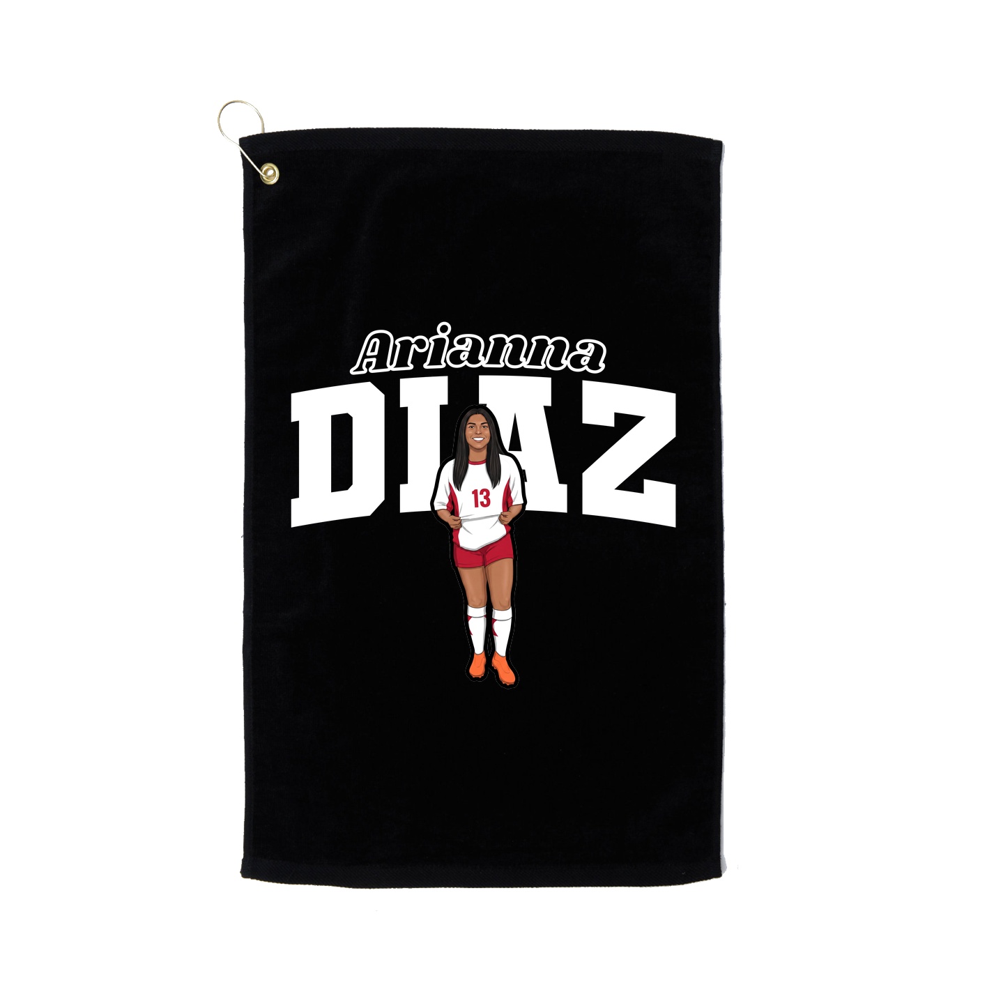 Golf Towel — Name Arch in Black