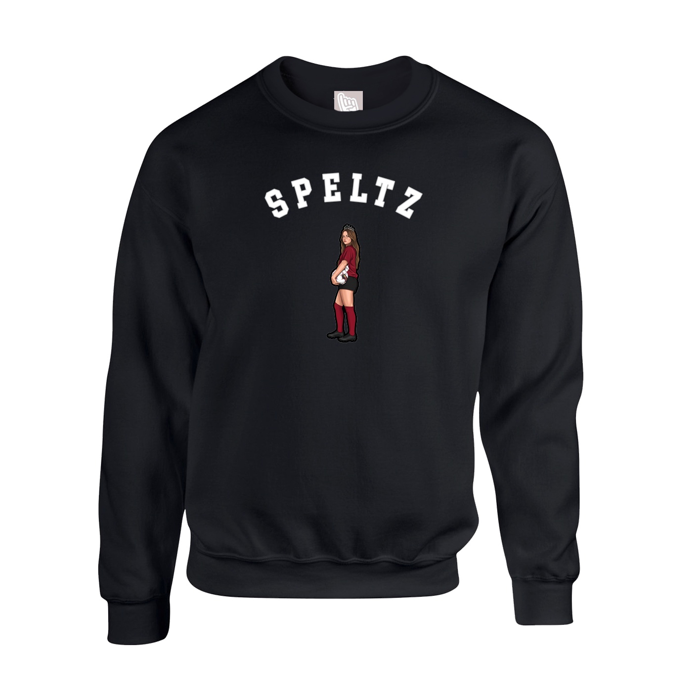 Fleece Crew — Shirsey Arch in Black